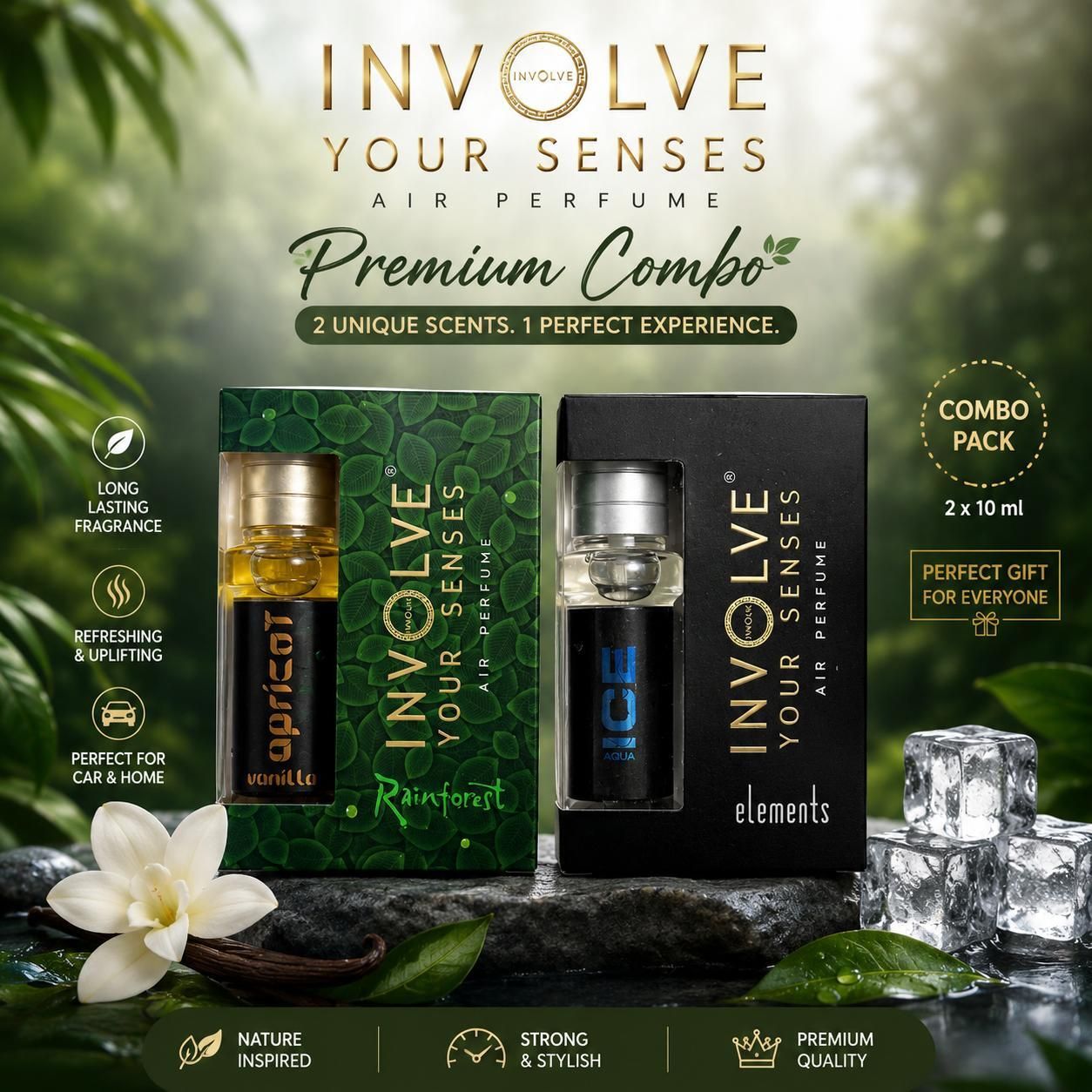involve your senses BEIGE VANILLA ANDAQUA ICE Spray RAINFOREST VANILLA AND ICE SPRAY-picture-48