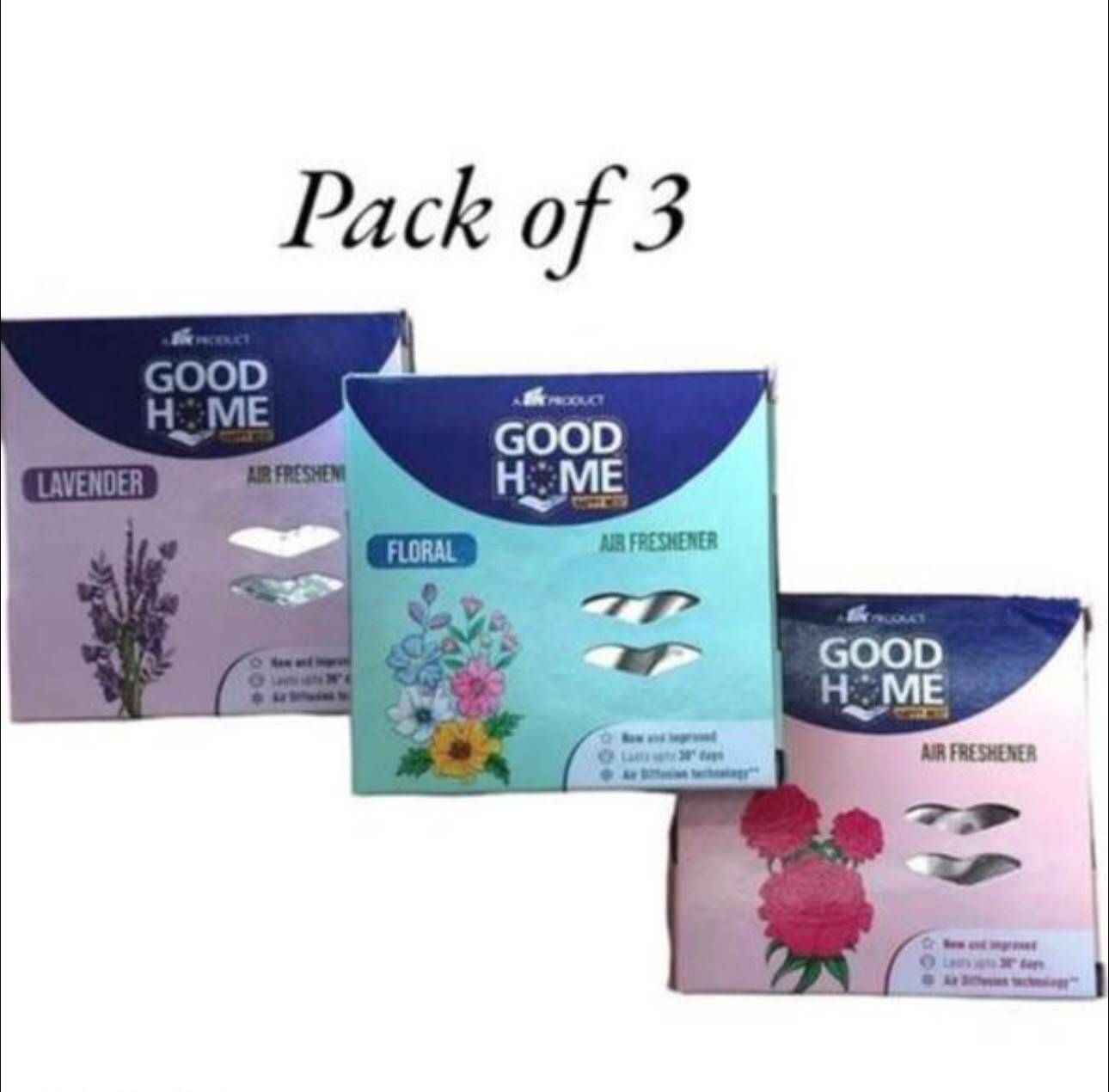 ROSE LAVENDER FLORAL Blocks Air Freshner Pack Of 3 - Rose Lavender Floral-image-1