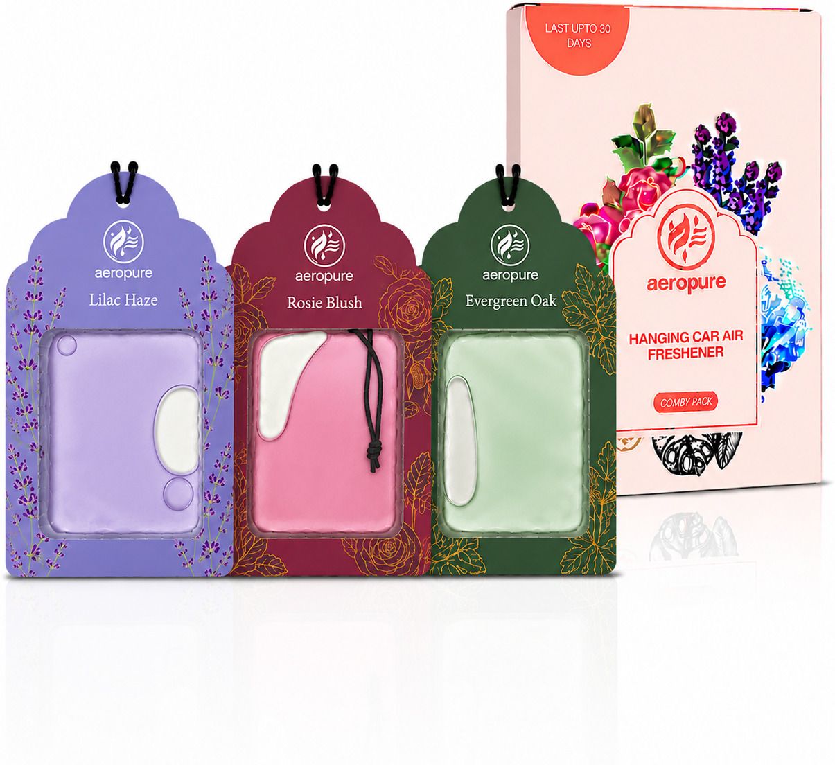 LILAC-ROSIE-GREEN Diffuser Set Gel Wink Hanging Perfume | Long-Lasting Gel Based Car Air Freshener | Last Up to 30 Days-image-36