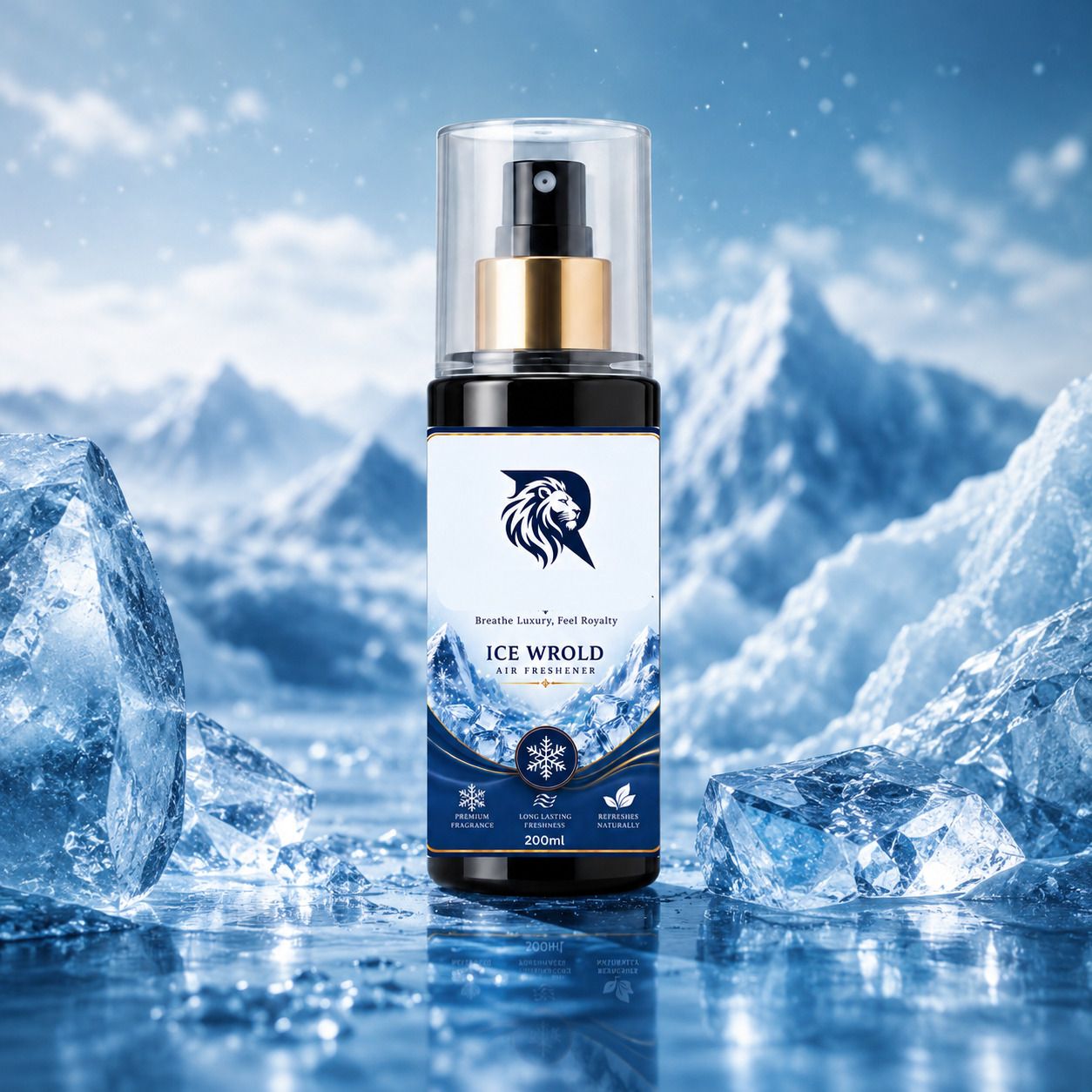 slayer ice Spray ICE WORLD Premium Air Freshener Spray 200ml | Long Lasting Ice Fragrance | Room, Car, Office & Wardrobe Freshener | Eliminates Bad Odour-picture-24