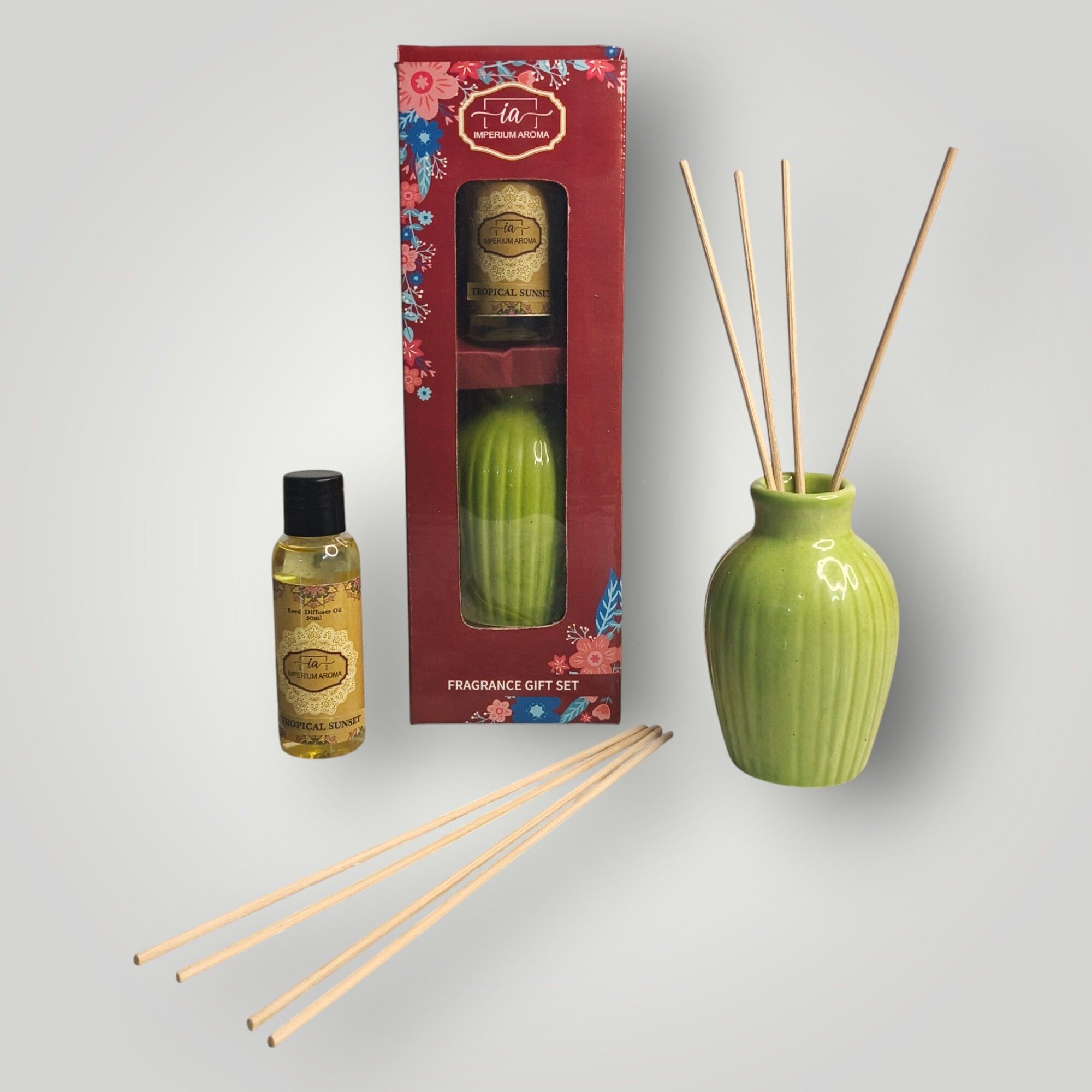 imperium aroma tropical sunset Diffuser Set, Diffuser Premium Tropical sunset Fragrance Set Crystal Reed Diffuser with Long Lasting Floral Aroma for Home, Office & Gift Purpose-picture-41