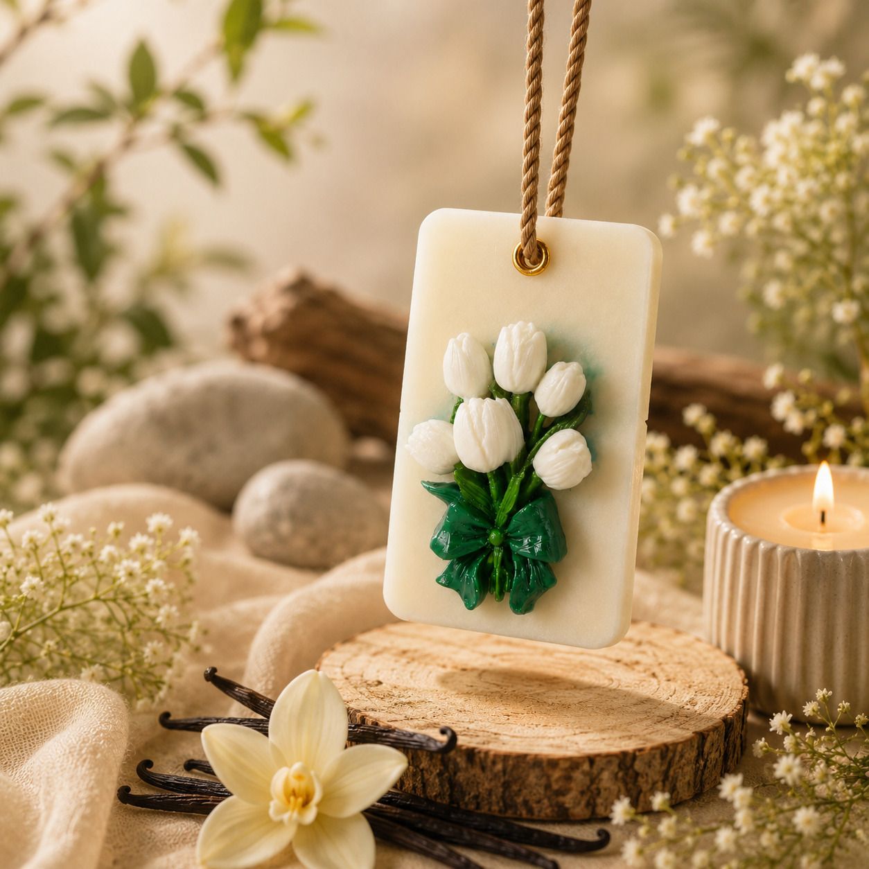 Vanilla Blocks, Diffuser Handmade Vanilla Wax Sachet Air Freshener Block for Wardrobe, Closet. Drawers. Long Lasting Fragrance Pack of 1-image-45