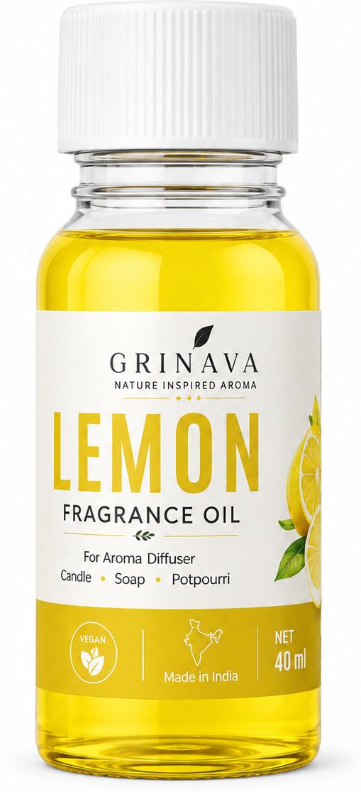 grinava lemon Aroma Oil Pure Lemon Fragrance Oil for Aroma Diffuser, Candle & Soap Making, Room Spray, Potpourri (40 ml)-picture-19