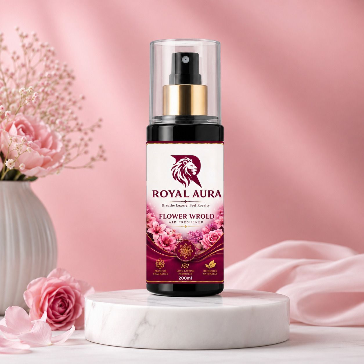 royal aura Floral Spray Flower World Air Freshener Spray 200ml | Premium Floral Room Freshener | Long Lasting Fragrance for Home, Office, Car & Bathroom-picture-28