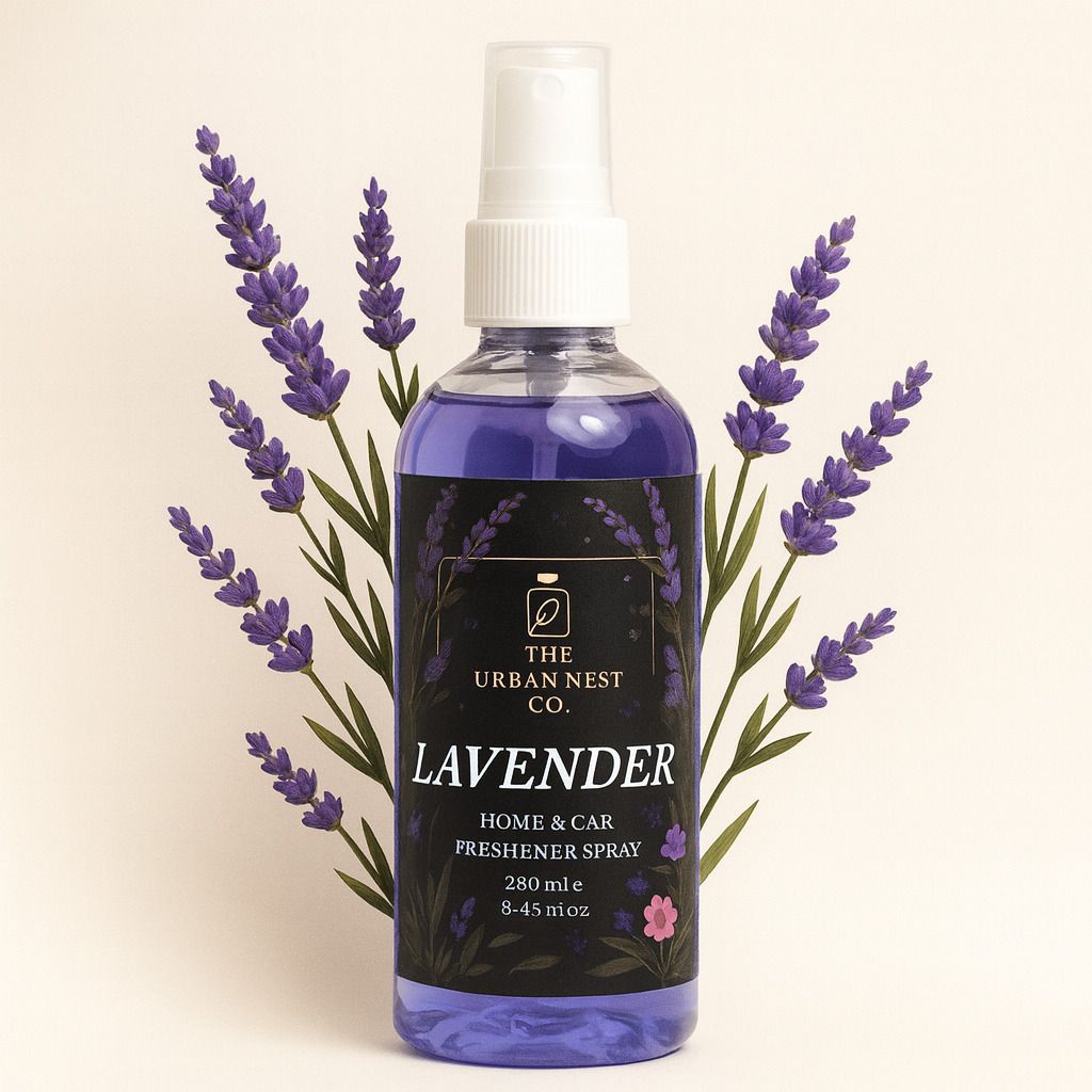 the urban nest co. lavender Spray Home & Car Freshener Spray | lavender| Long-Lasting Air Freshener | 250ml-picture-19