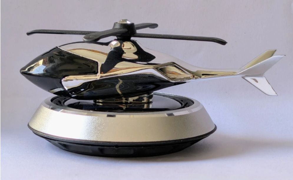 Helicopter Solar energy Rotating Aromatherapy Diffuser Luxury Helicopter Car Air Freshener Solar Powered Dashboard Fragrance-image-20