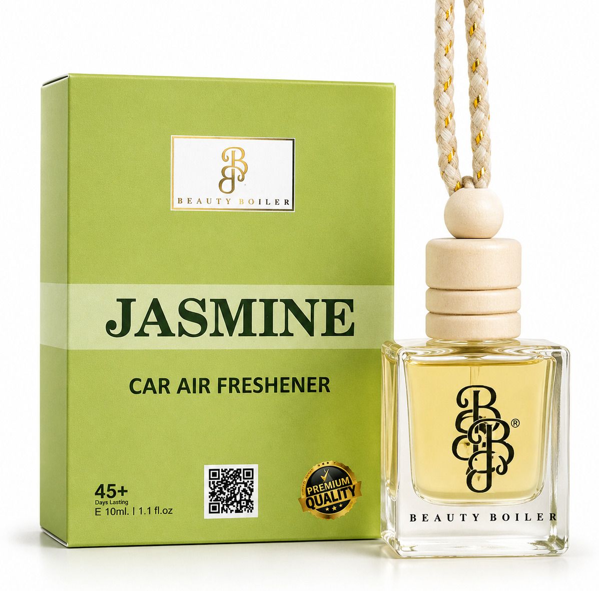 JASMIN Aroma Oil Car Air Freshener 45+ Days Long Lasting | Eco-Friendly Glass Bottle with Wooden Cap,-image-11
