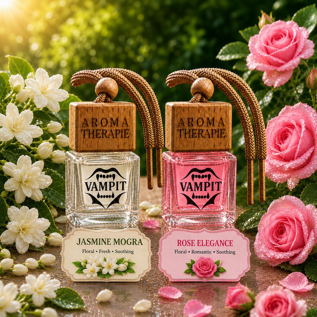 Mogra, Rose, Car Perfume/Car Freshener/Hanging car Freshener Car Freshener Diffuser Long Lasting Fragrance Combo Of 2 || Mogra & ROSE ||-image-37