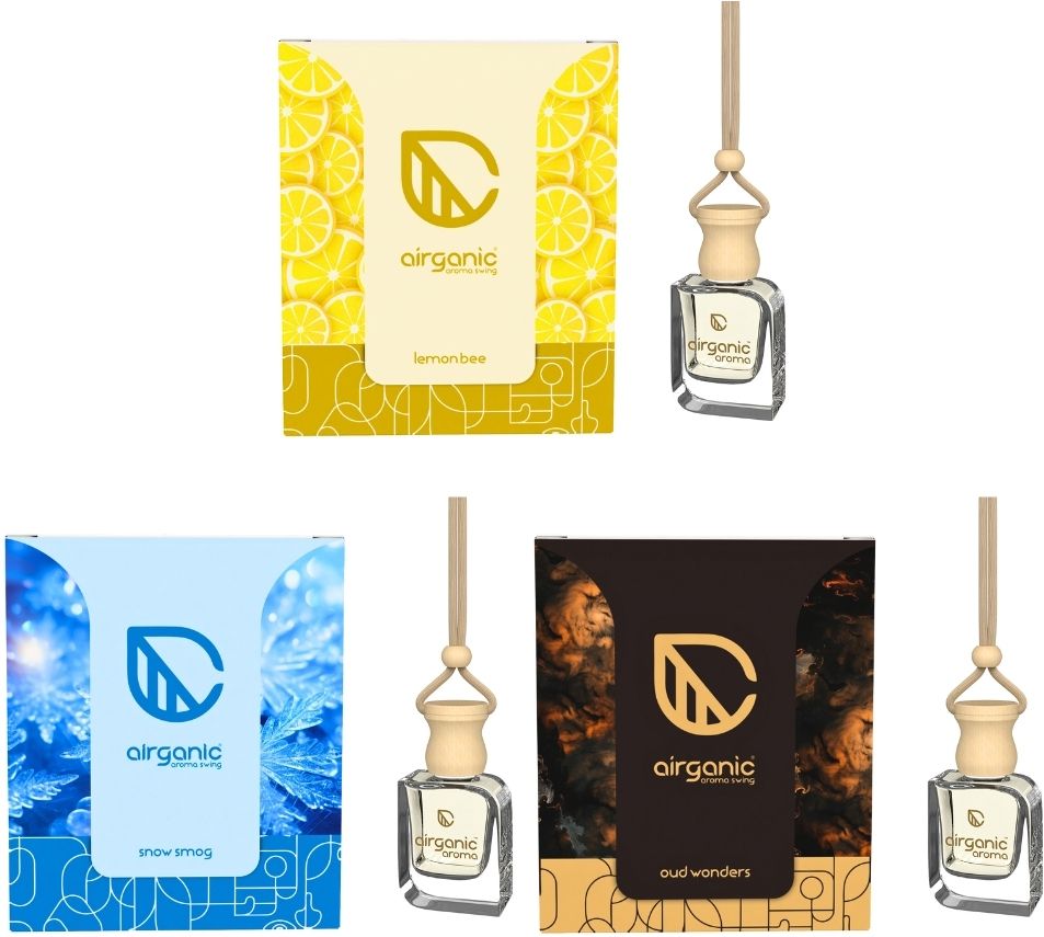 airganic Aroma Swing Combo Offer: Lemon Bee, Oud wonder & Snow Smog Car Freshener Diffuser-picture-22