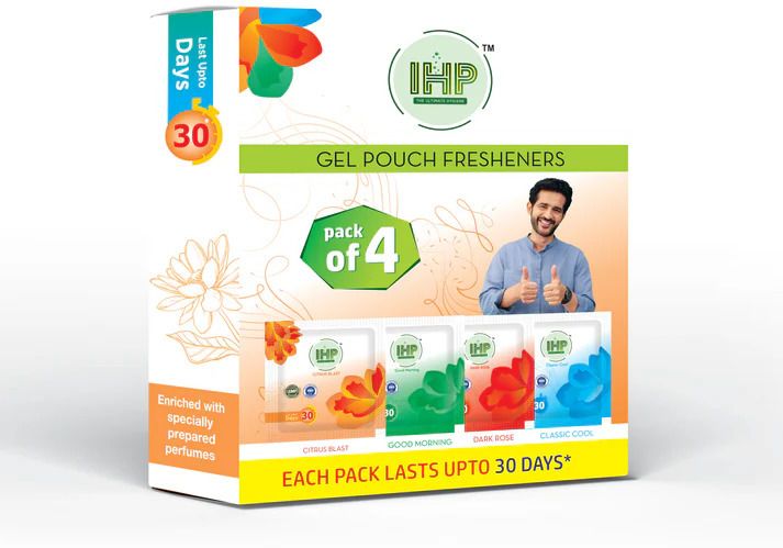 ihp Citrus Blast, Classy Cool, Dark Rose, Good Morning Refill Pouch Air Freshener for Bathroom, Toilet & Car 4 Assorted Fragrances Helps Remove Bad Odour Up to 30 Days Freshness-picture-16