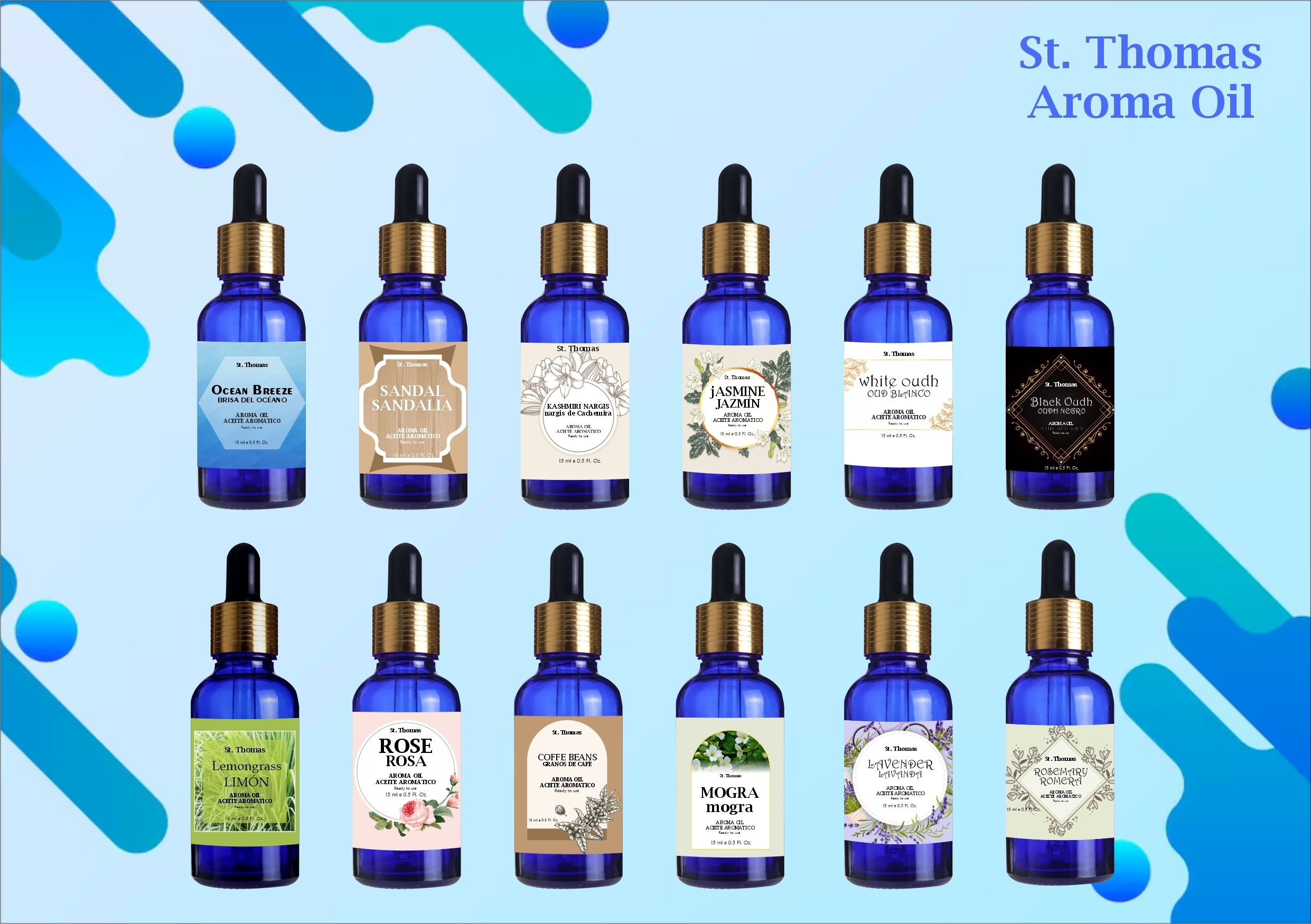 Veena 15 ml Aroma Oil Diffuser Strong & Long-Lasting Fragrance Pack of 12 Room, Garden, Bedding Room, Office, Bar, Bathroom Diffuser-picture-13