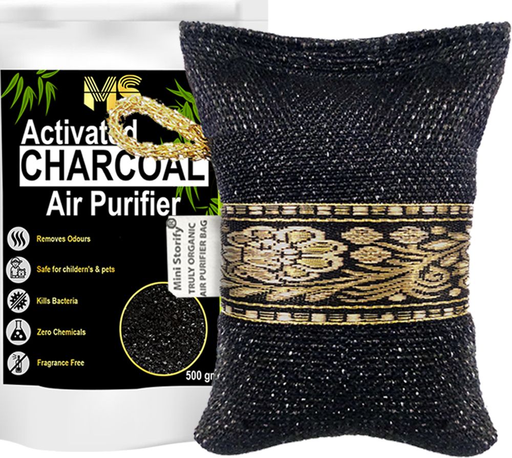 Non-Electric Air Purifier Charcoal Bag 500g& Scent Free , Natural odor absorber Diffuser-image-39
