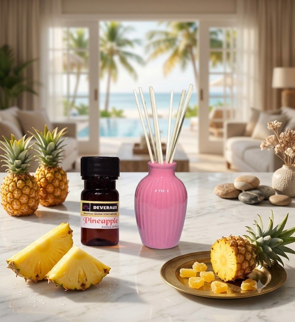 deveraux Pineapple Diffuser Set 10ml pineapple pink reed diffuse-picture-8