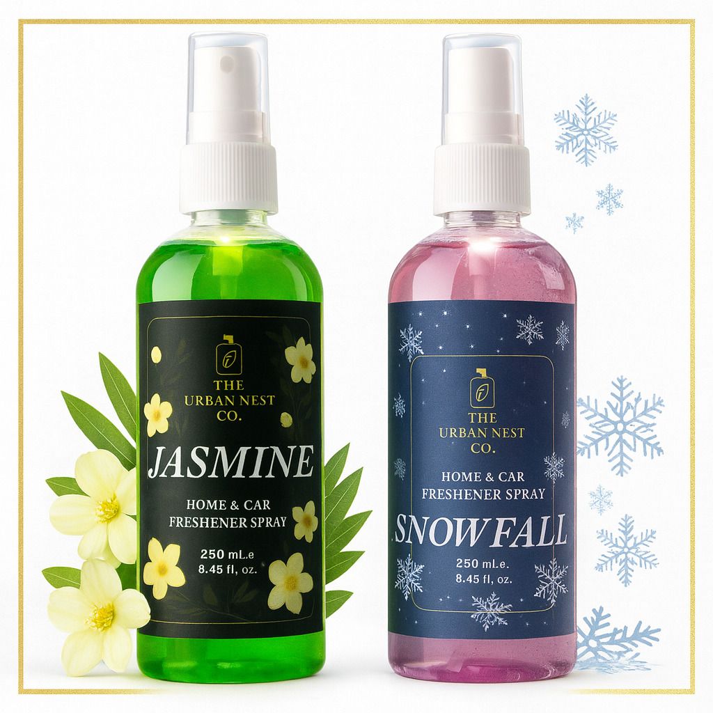 the urban nest co. JASMINE, SNOWFALL Spray Home & Car Freshener Spray SNOWFALL AND JASMINE AIR FRESHNER PK-2-picture-38
