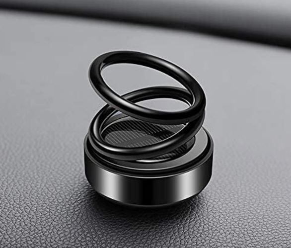 AROMA Aroma Oil, Diffuser SolarAura Elite Rotating Car Perfume | Solar Powered Aroma Fragrance Diffuser | Dashboard Air Freshener | Black & Red-image-14