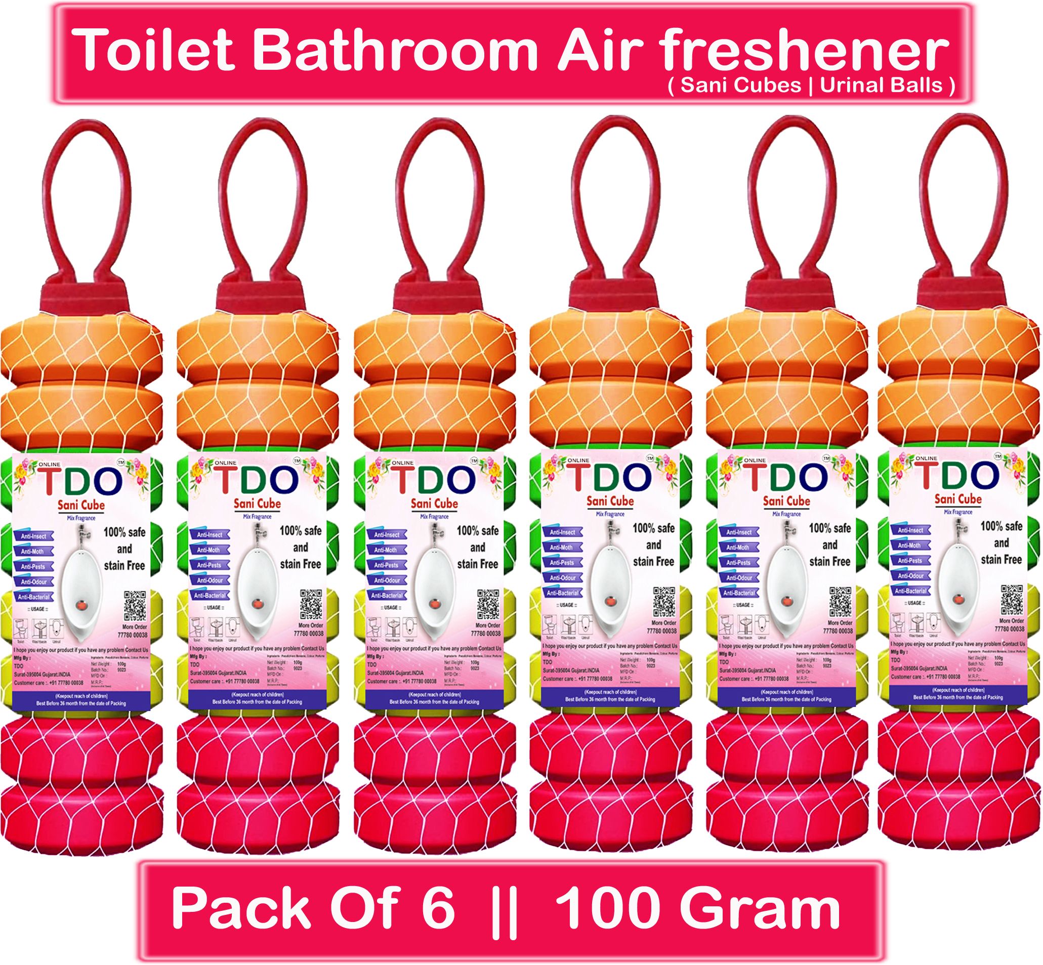 Air Freshner For Toilet Bathroom, Sandal, Lavender, Rose, Jasmin, Lemon, Mogra, Strawberry Blocks-image-31