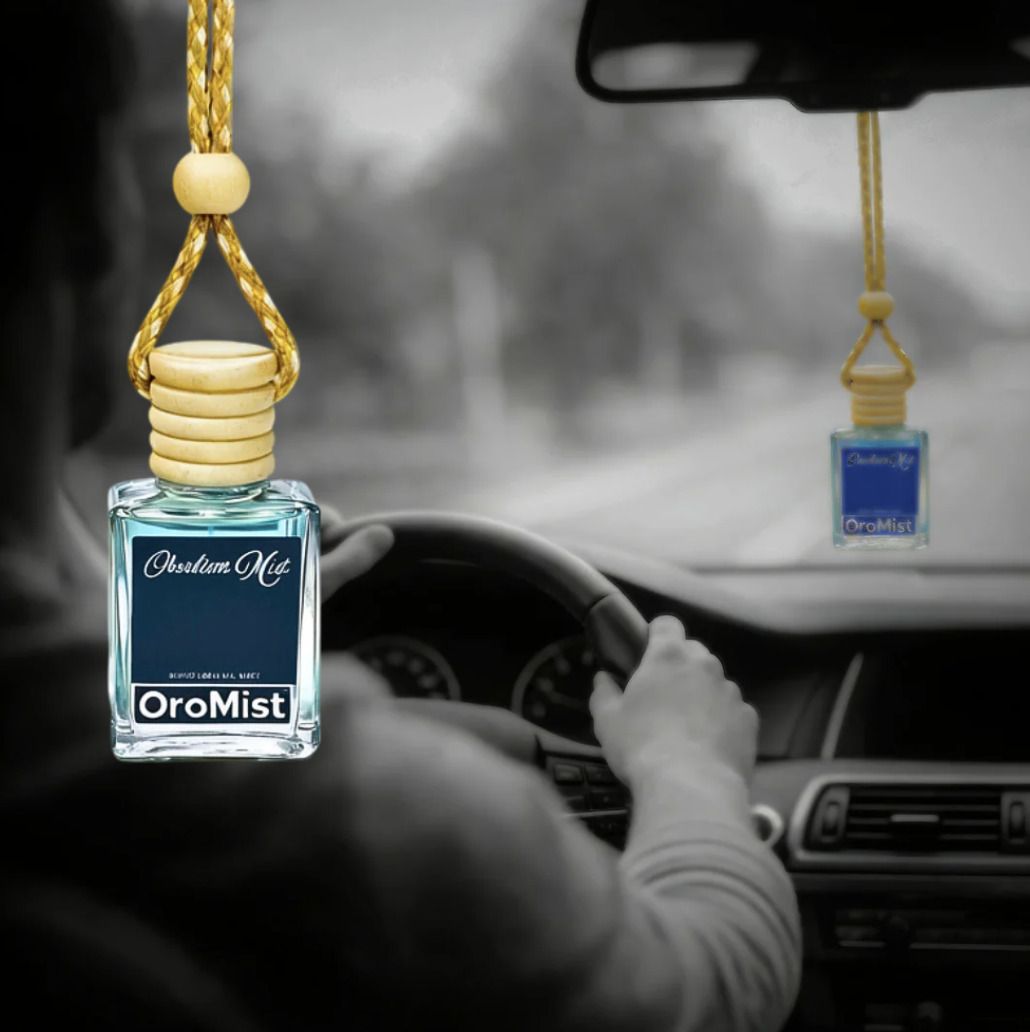 oromist Obsidian Mist Aroma Oil, Diffuser OroLuxe Hanging Car Perfume Bottle | Luxury Long-Lasting Air Freshener | 80 Days Freshness-picture-47