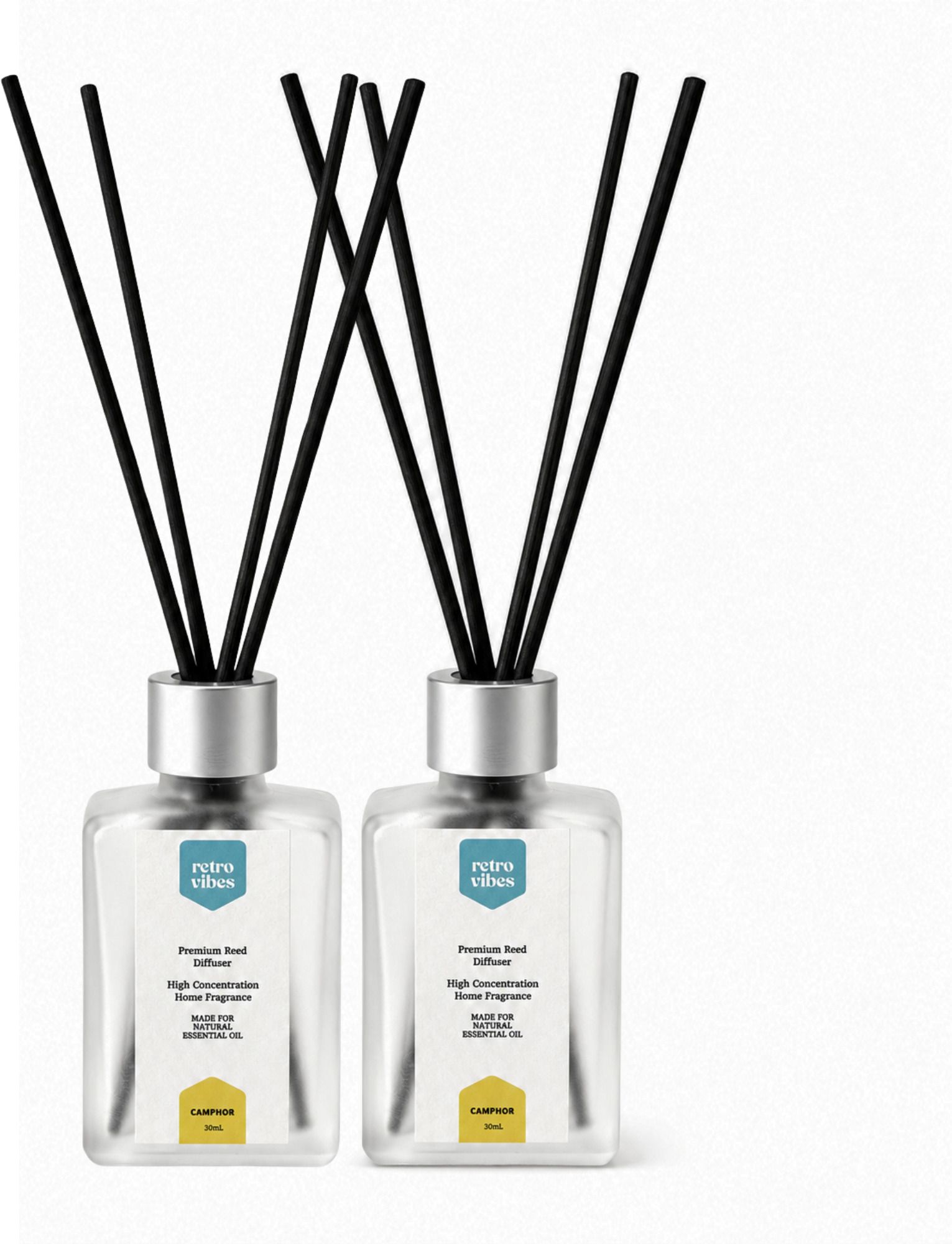 camphor Diffuser Set Reed Diffuser 30Ml with 5 Reed - kapur ( Pack 2 )-image-17