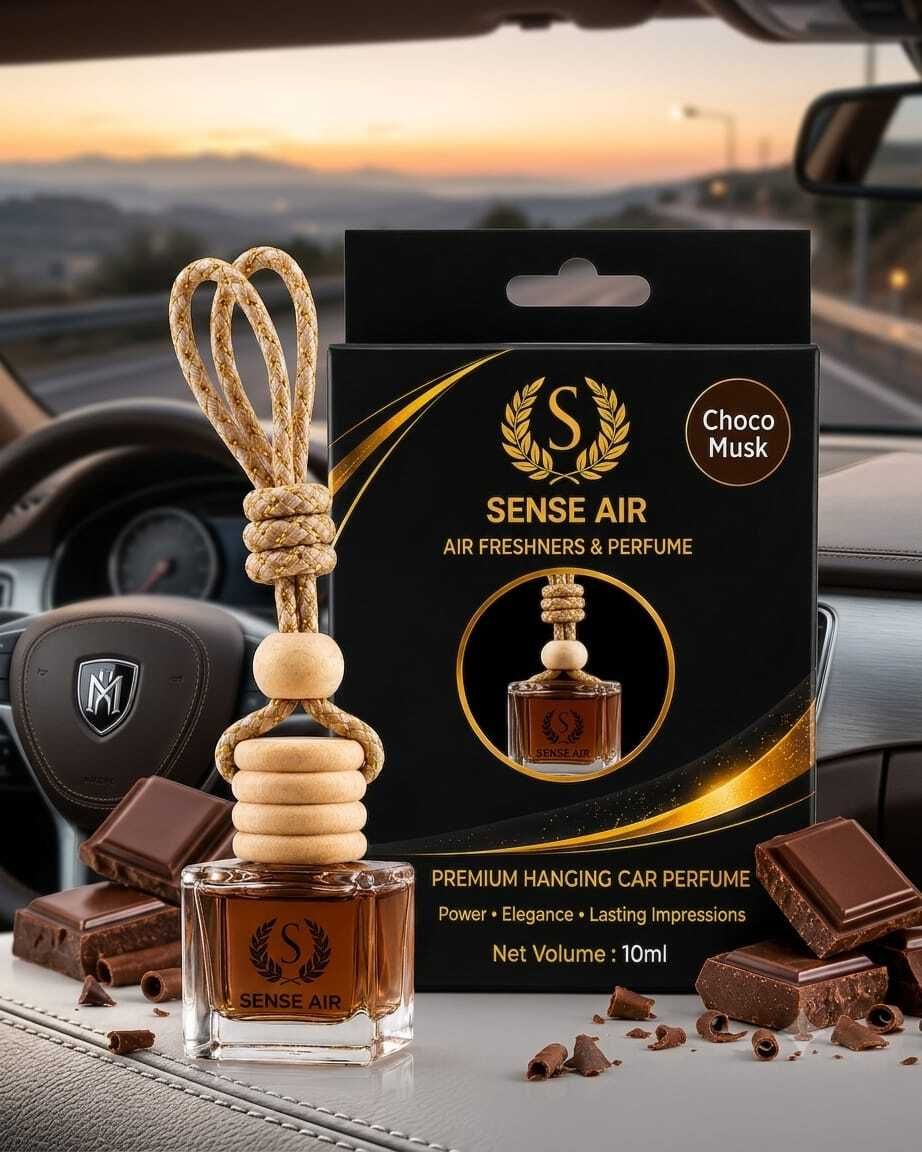 Choco Musk Car Freshener Diffuser Rectangle Shape Premium Perfume Diffuser Long Lasting Fragrance | Wooden Cap Glass Bottle Air Freshener-image-43