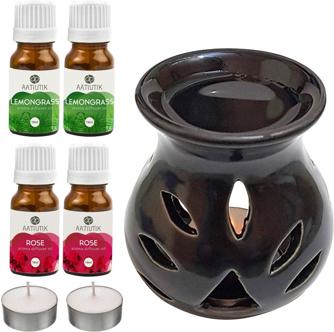 aatiutik Rose, Lemongrass Diffuser Set-picture-12