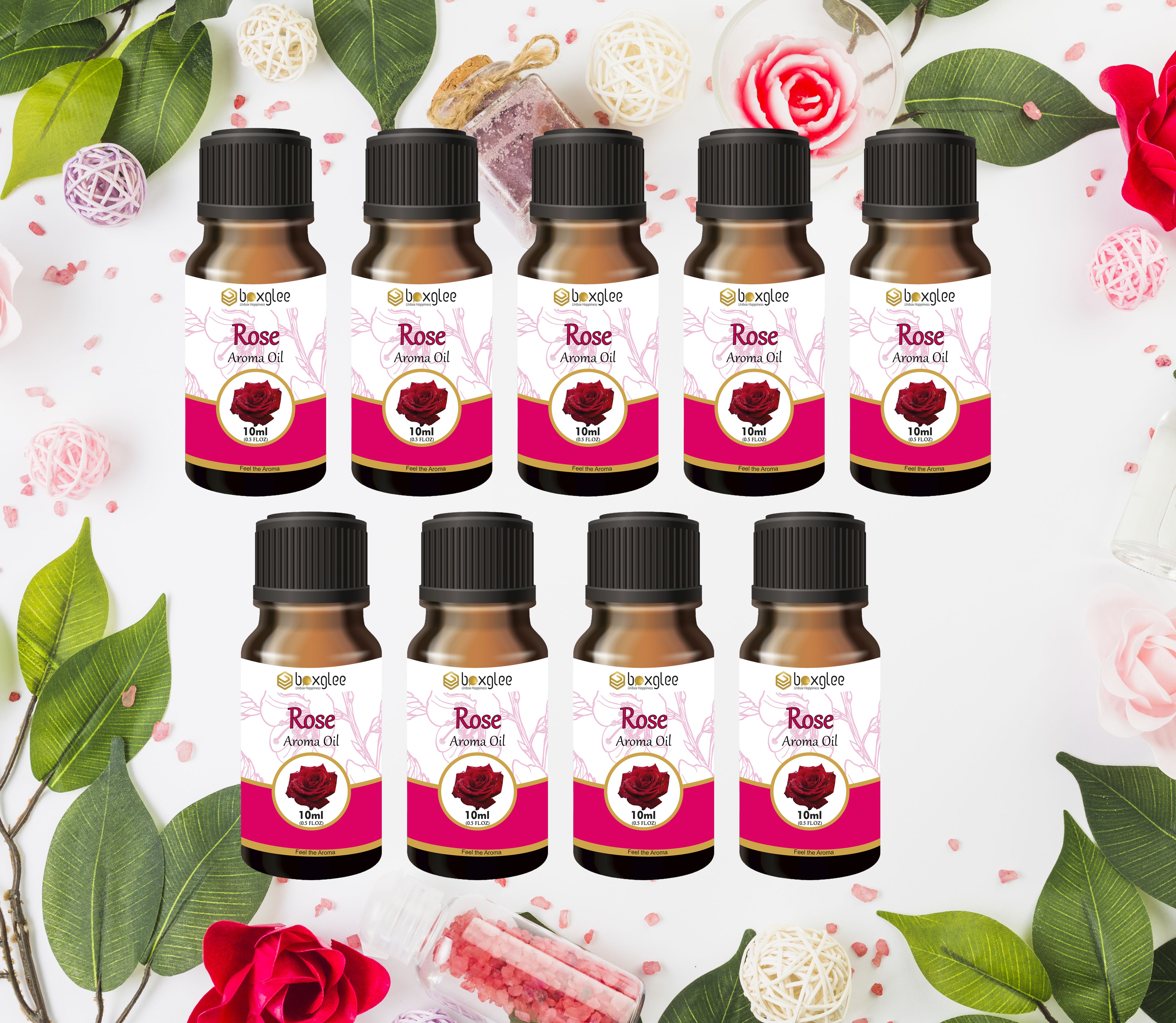 multi fragrance Aroma Oil Rose Aroma Oil 10ml Pack of 9 for Diffuser & Home Fragrance A53-image-18