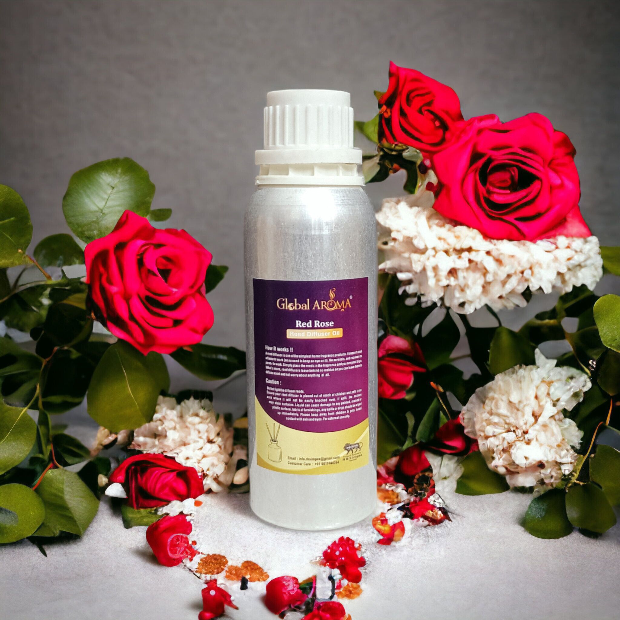 RED ROSE Aroma Oil, Diffuser Reed Diffuser Refill Oil Red Rose Fragrance for Home, Room, Office & Washrooms-image-45
