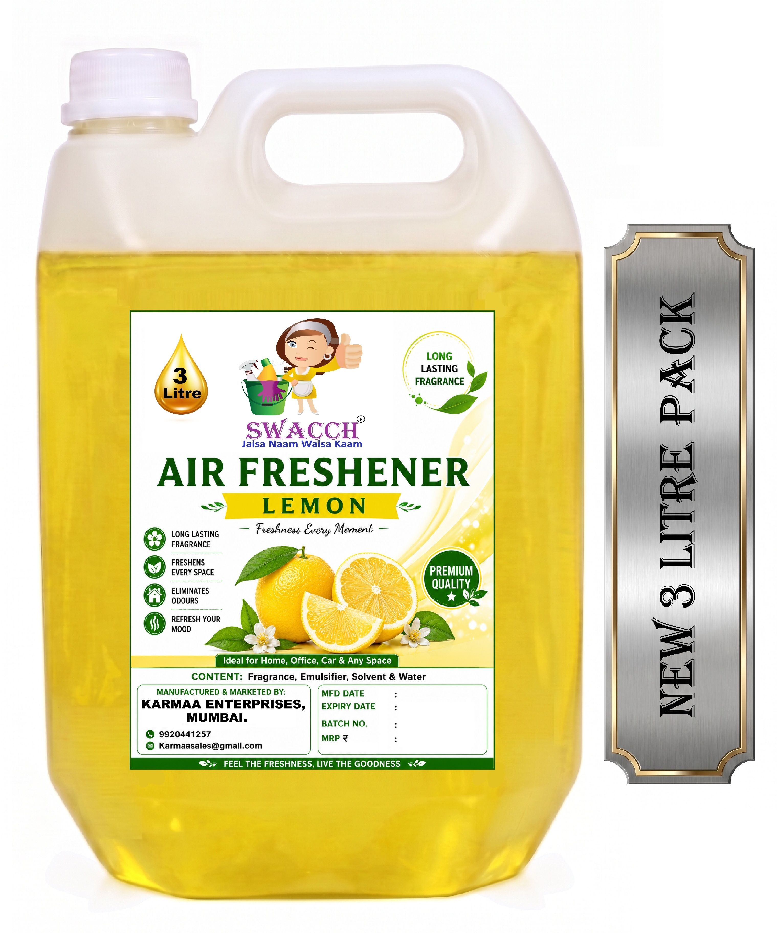 swacch Lemon Refill Air Freshner Lemon I Air Freshner For Home , Hotels I Work Space & Office Ready to use-picture-46