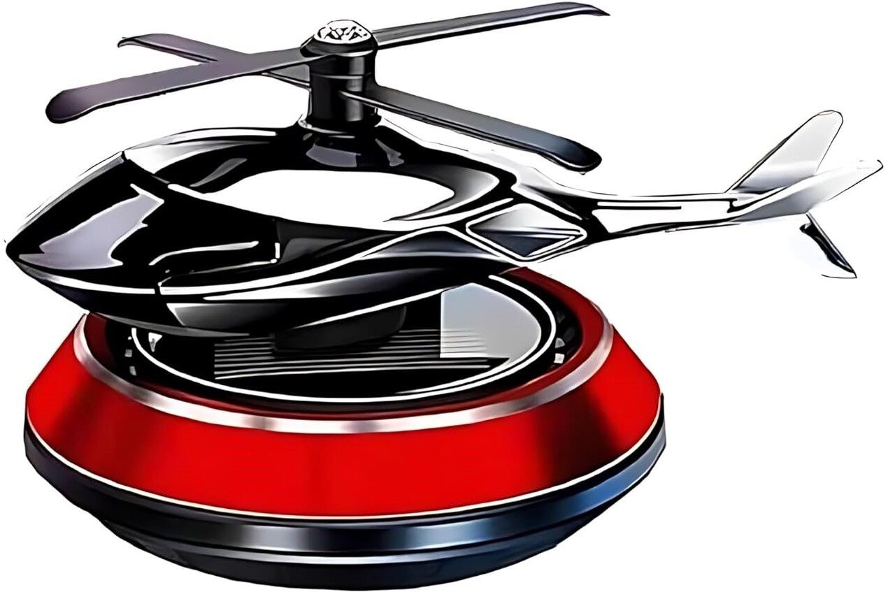 Helicopter Alloy Solar Car Air Freshener Aromatherapy Car Interior Decoration Diffuser-image-28