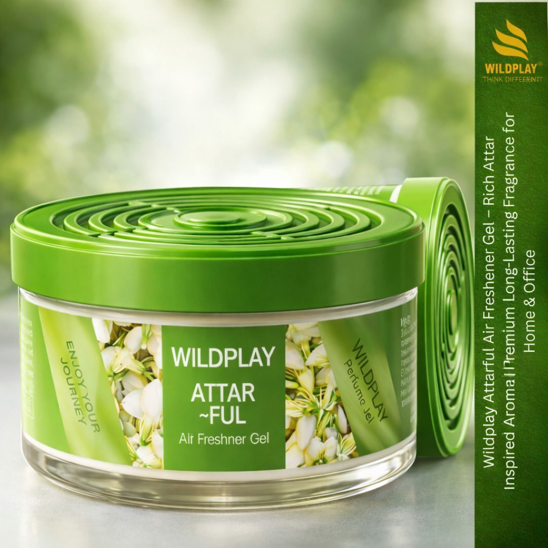 wildplay Gel Attarful Car Air Freshener Natural, Elegant, jasmine mogra Floral Fragrance Diffuser-picture-4