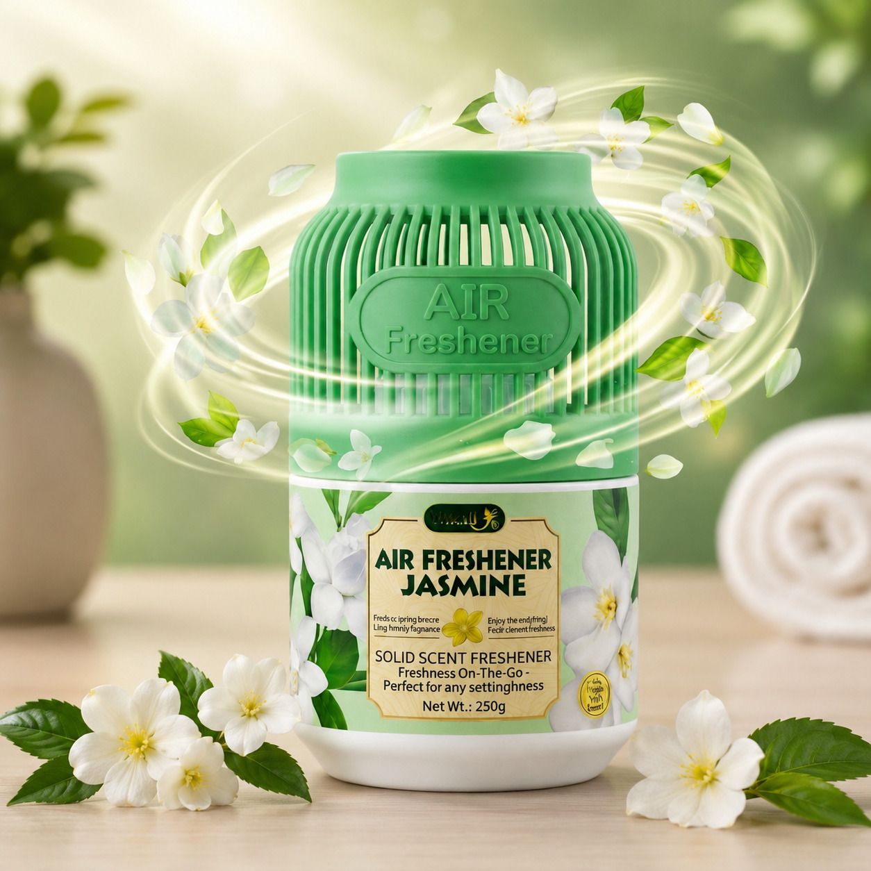 trivyom Jasmine Diffuser Jasmine Air Freshener Gel Premium Room Fragrance Odor Eliminator | PACK 1-picture-26