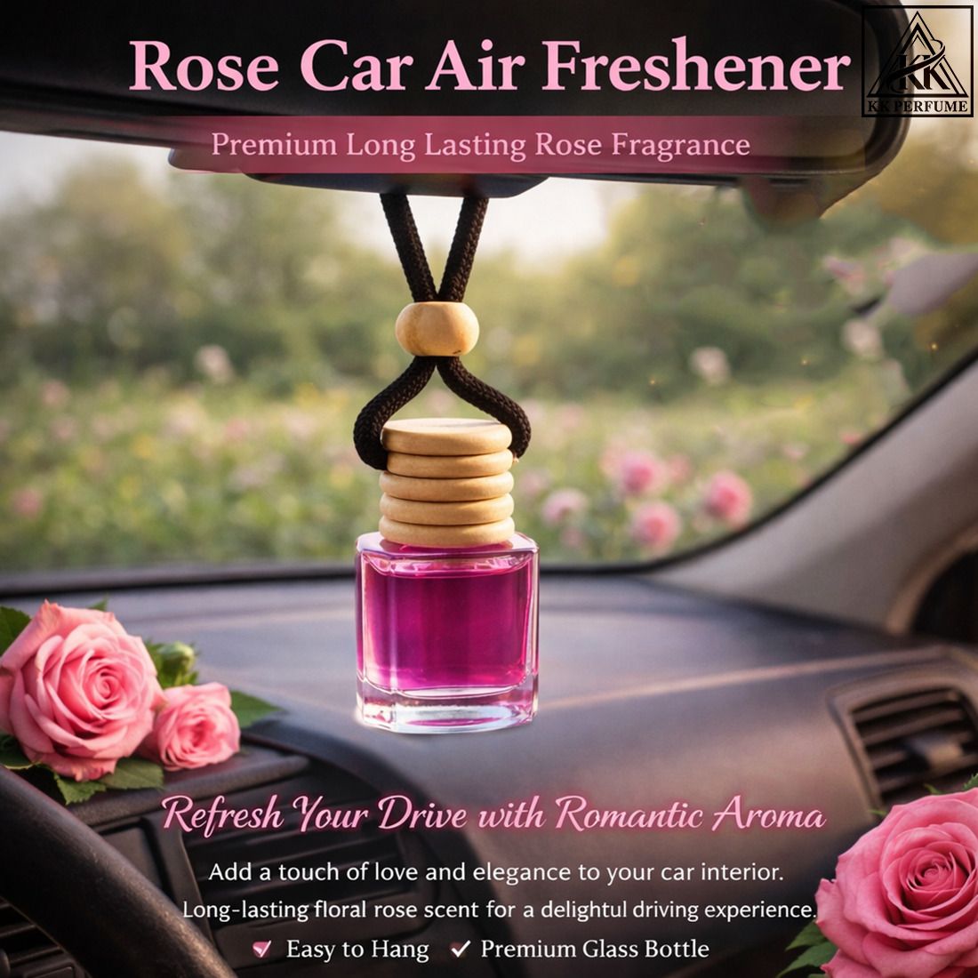 Rose Mist Car Air Freshener Aroma Oil-image-31