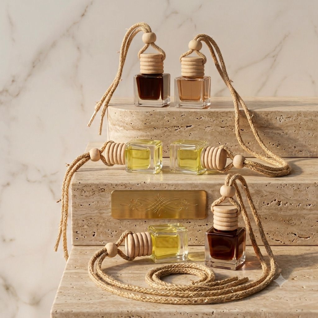 Jasmine, Royal oul Diffuser, Diffuser Set Hanging Car Perfume (Pack of 6) | Charming Jasmine Fragrance | Long Lasting Car Air Freshener | Premium Glass Bottle | Car, Home & Office-image-31