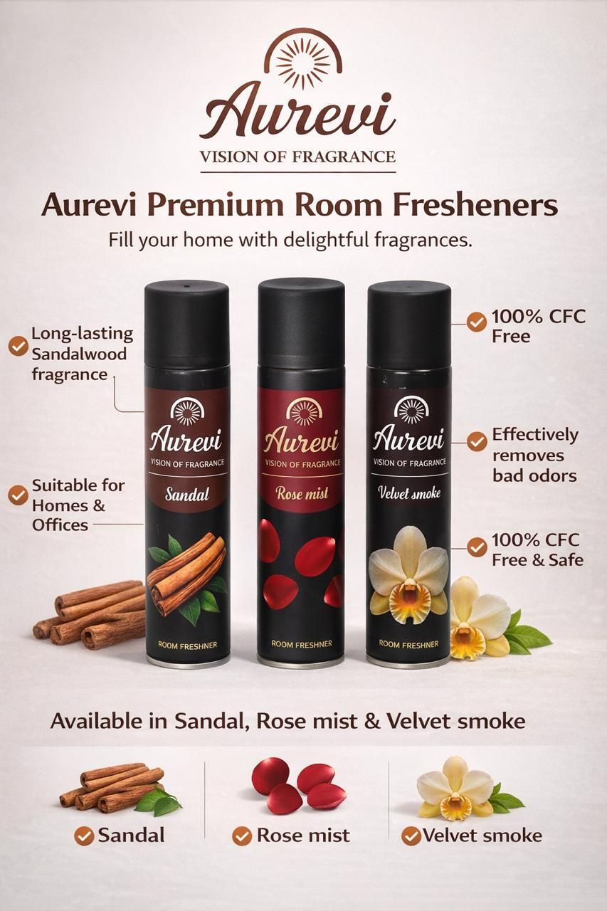 aurevi Rose, Velvet, Sandal, Fresh, Floral Spray Premium room freshner-picture-36