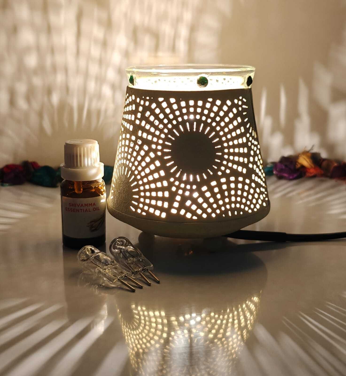 Lemon Grass Diffuser/Burner, Extra 2 bulb Diffuser-image-16