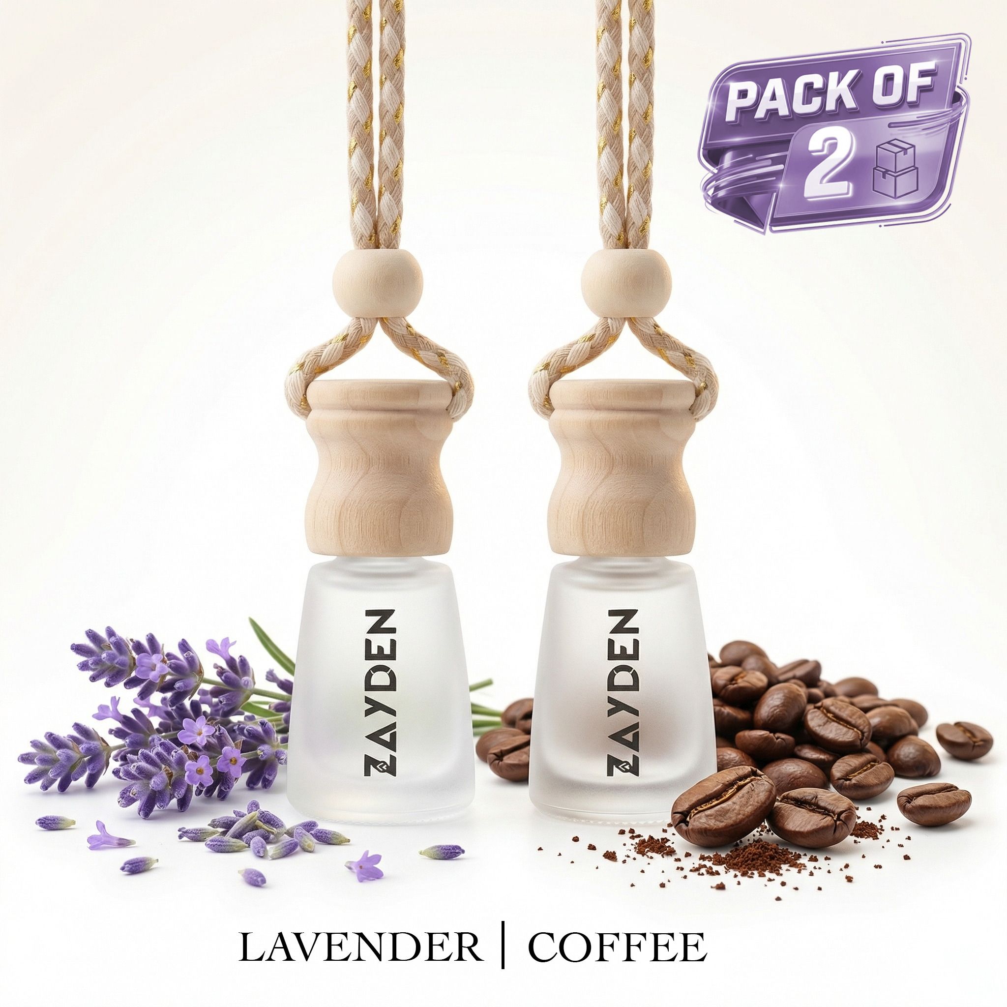 Lavender Coffee Diffuser Car Freshener Hanging Perfumes Long Lasting Fragrance-image-33