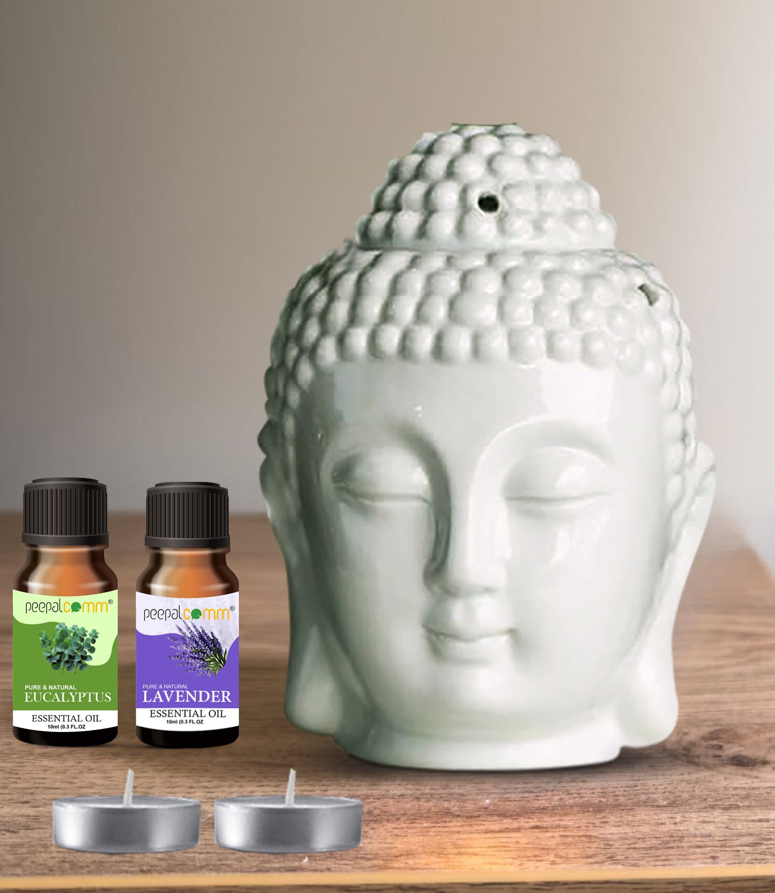 PEEPRESION Home Decor Oil Buddha Diffuser & Eucalyptus,Lavender Pure Natural Essential Oil (10ml Each), Fragrance Your Home, Hotel, Bedroom, Club, Office, Relaxation, Body, Mind,Stress. Diffuser-picture-19