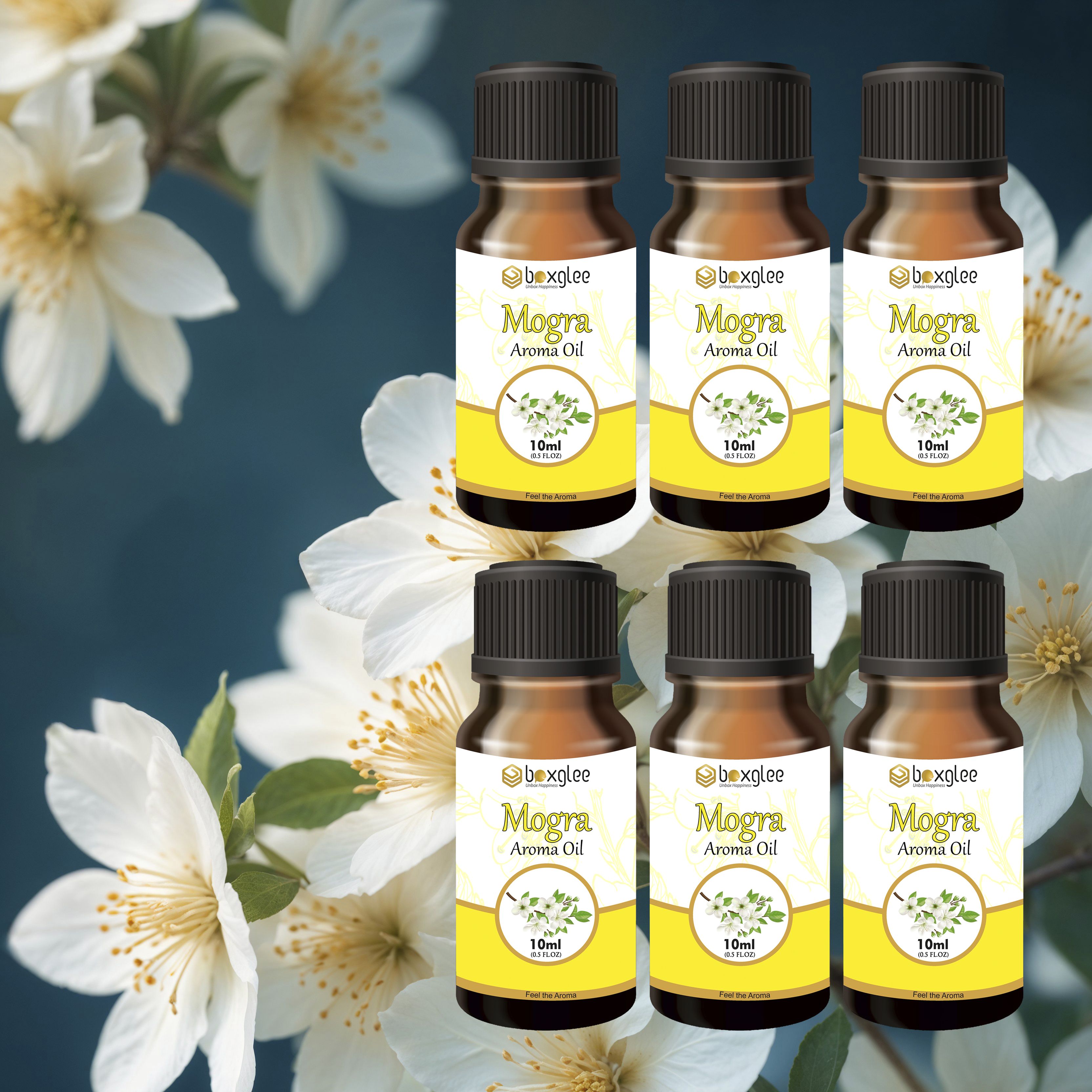 multi fragrance Aroma Oil Mogra Aroma Oil 10ml Pack of 6 for Diffuser & Home Fragrance A76-image-9
