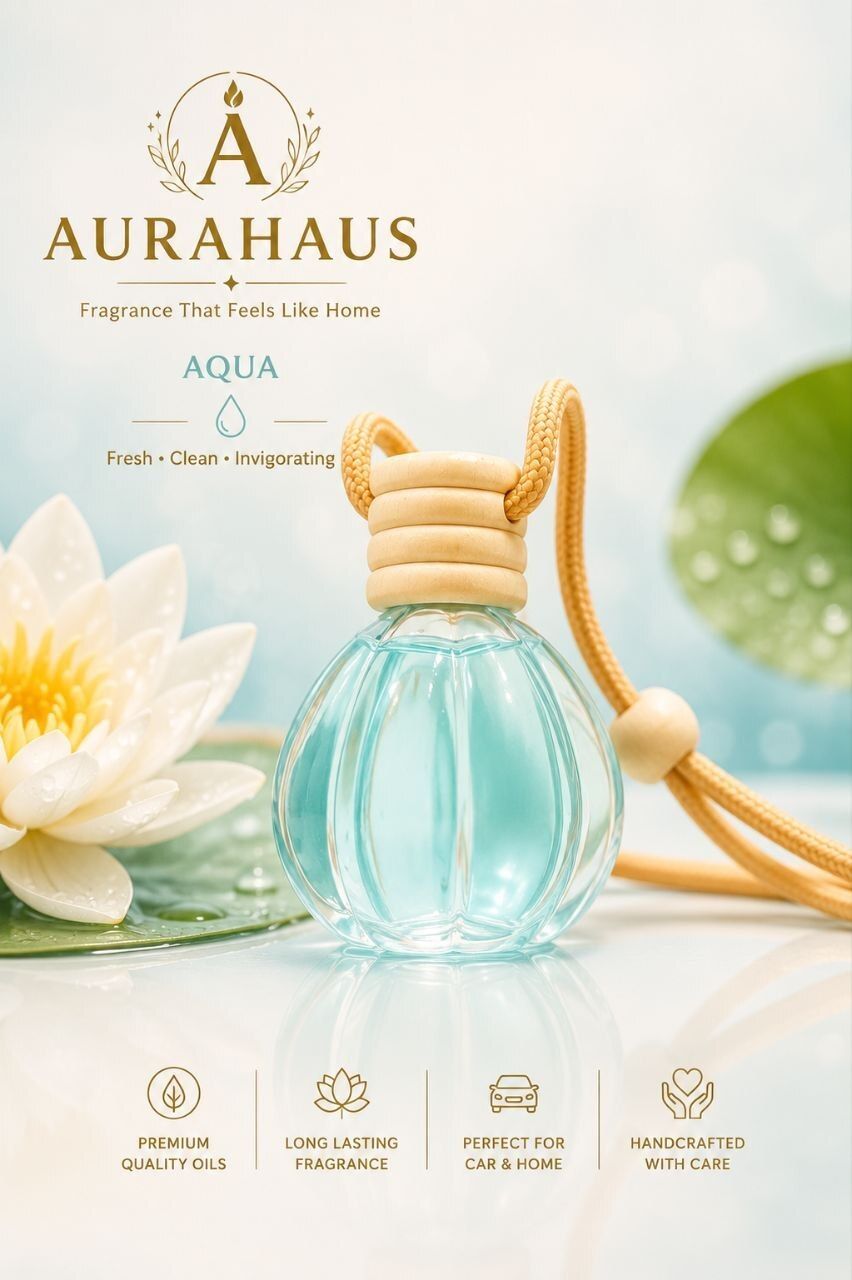 aqua Diffuser Aqua Car Hanging Air Freshener | Premium Hanging Car Perfume Diffuser | Long Lasting Aqua Fragrance | Glass Bottle Air Freshener for Car, Home & Office-image-44