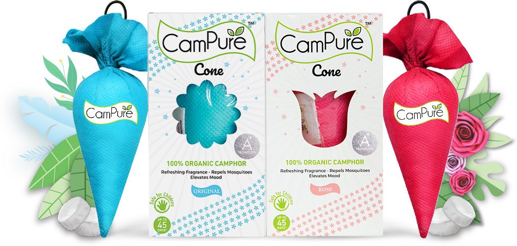 campure Cone Air Freshener - Original & Rose - Pack of 2 Potpourri-picture-19
