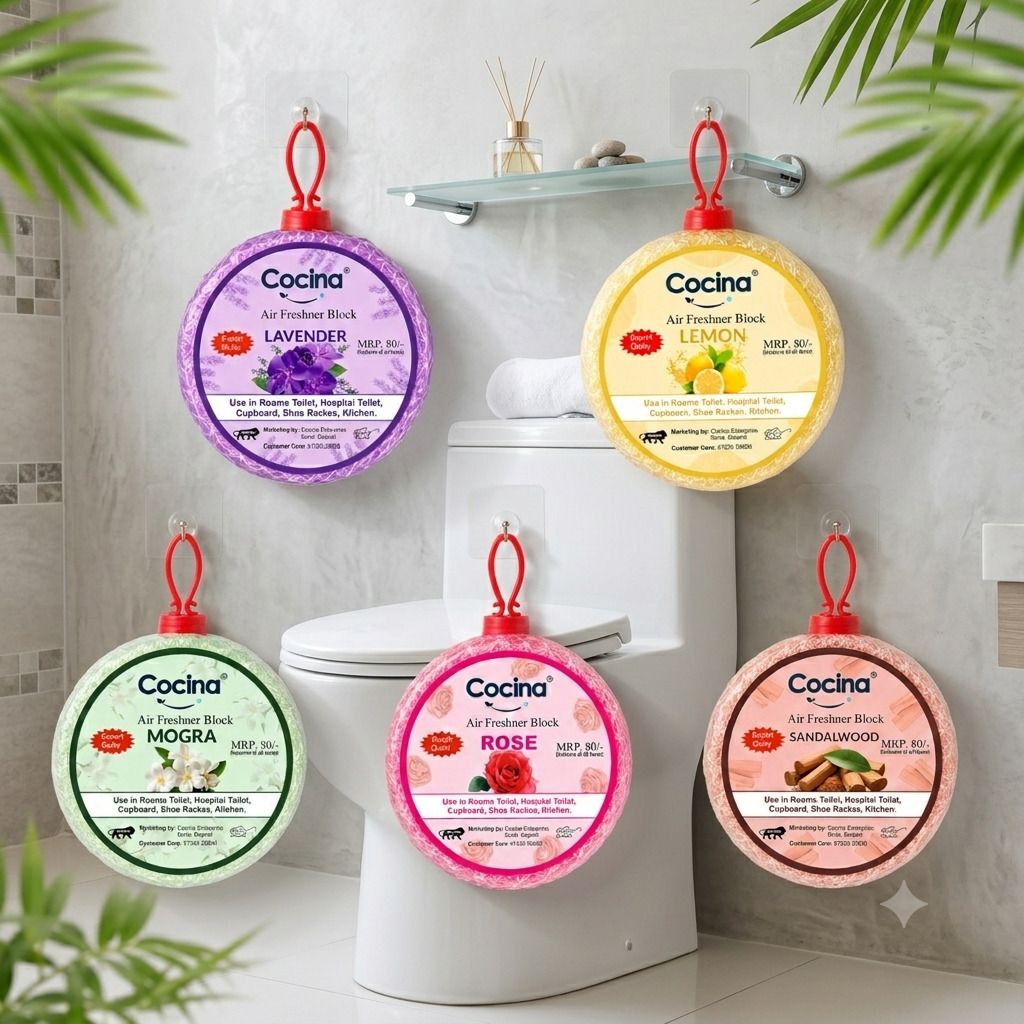 cocina air Floral Blocks Air Freshener for Toilet, Bathroom & Washroom | Long Lasting Scent-picture-24