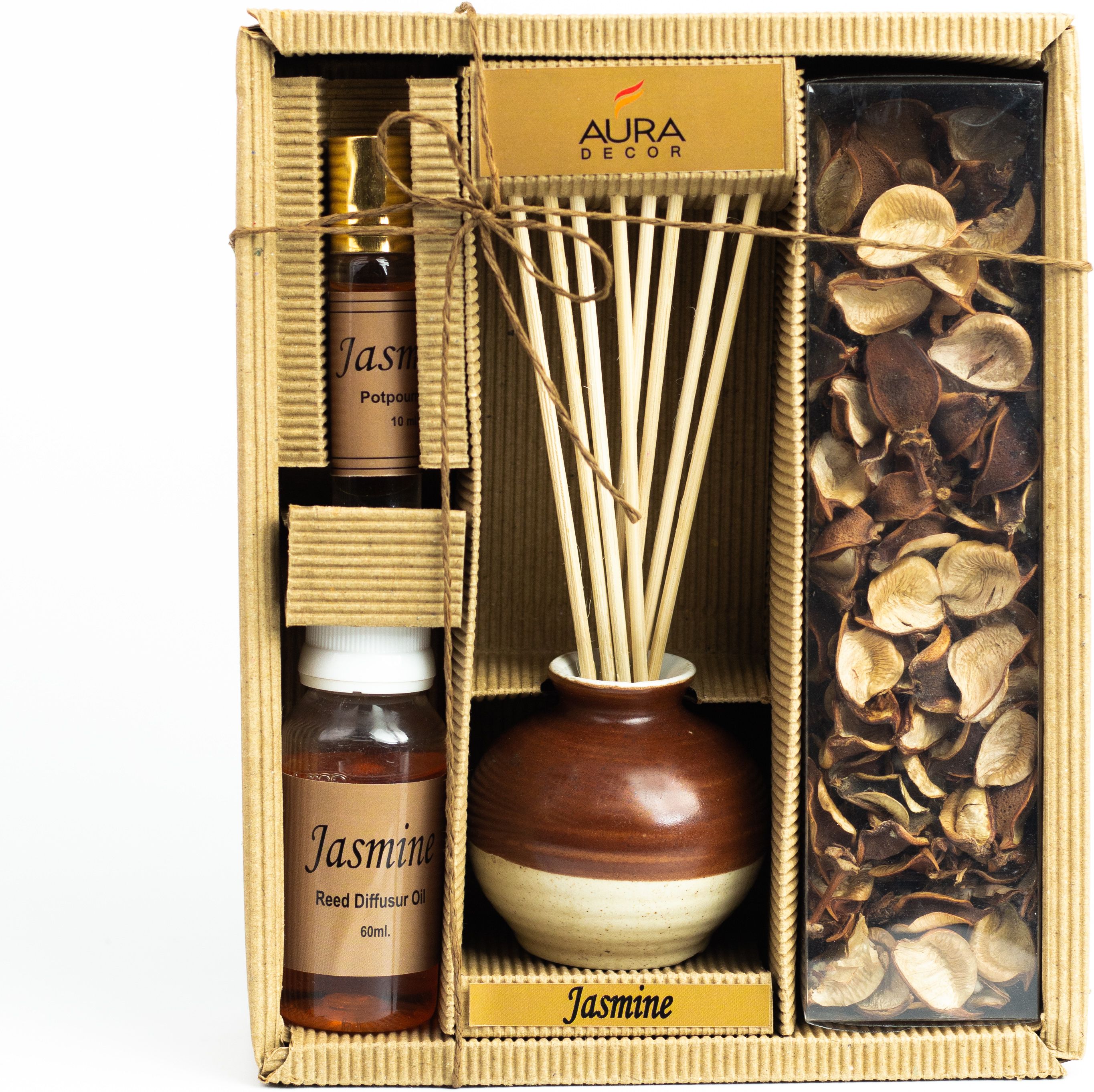 auradecor Jasmine Diffuser Set, Potpourri, Aroma Oil-picture-25