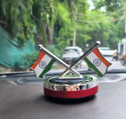 ® Indian Flag Solar Auto Ornament Solar Car Freshener Luxury Car Perfume Diffuser-image-23