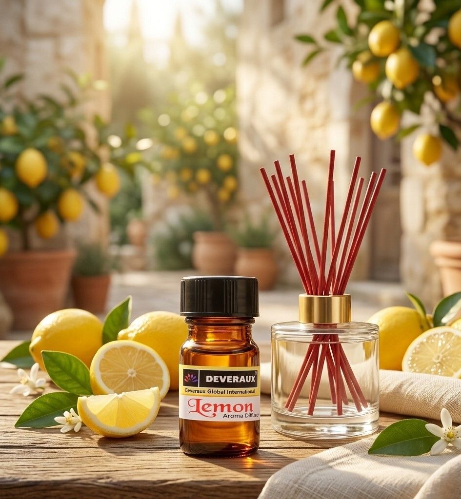 deveraux lemon Diffuser Set 10ml lemon glass reed diffuser-picture-3