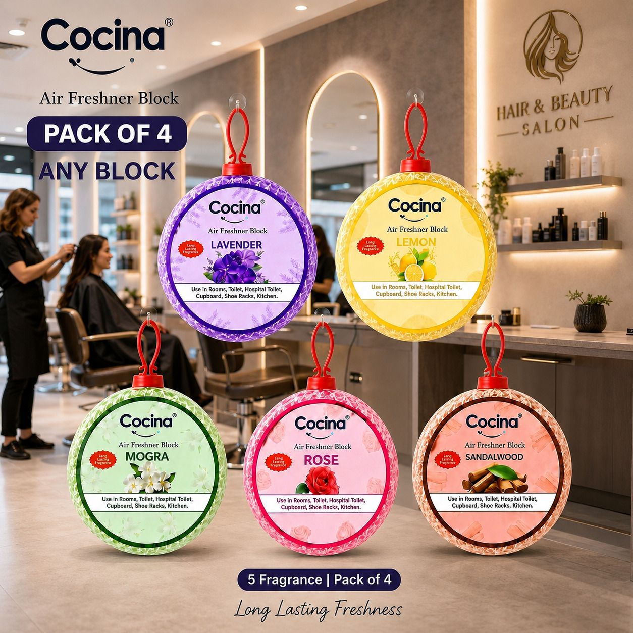 cocina air Lavender, rose, mogra, Lemon, sandalwood Blocks Refresh Your Bathroom Daily-picture-35