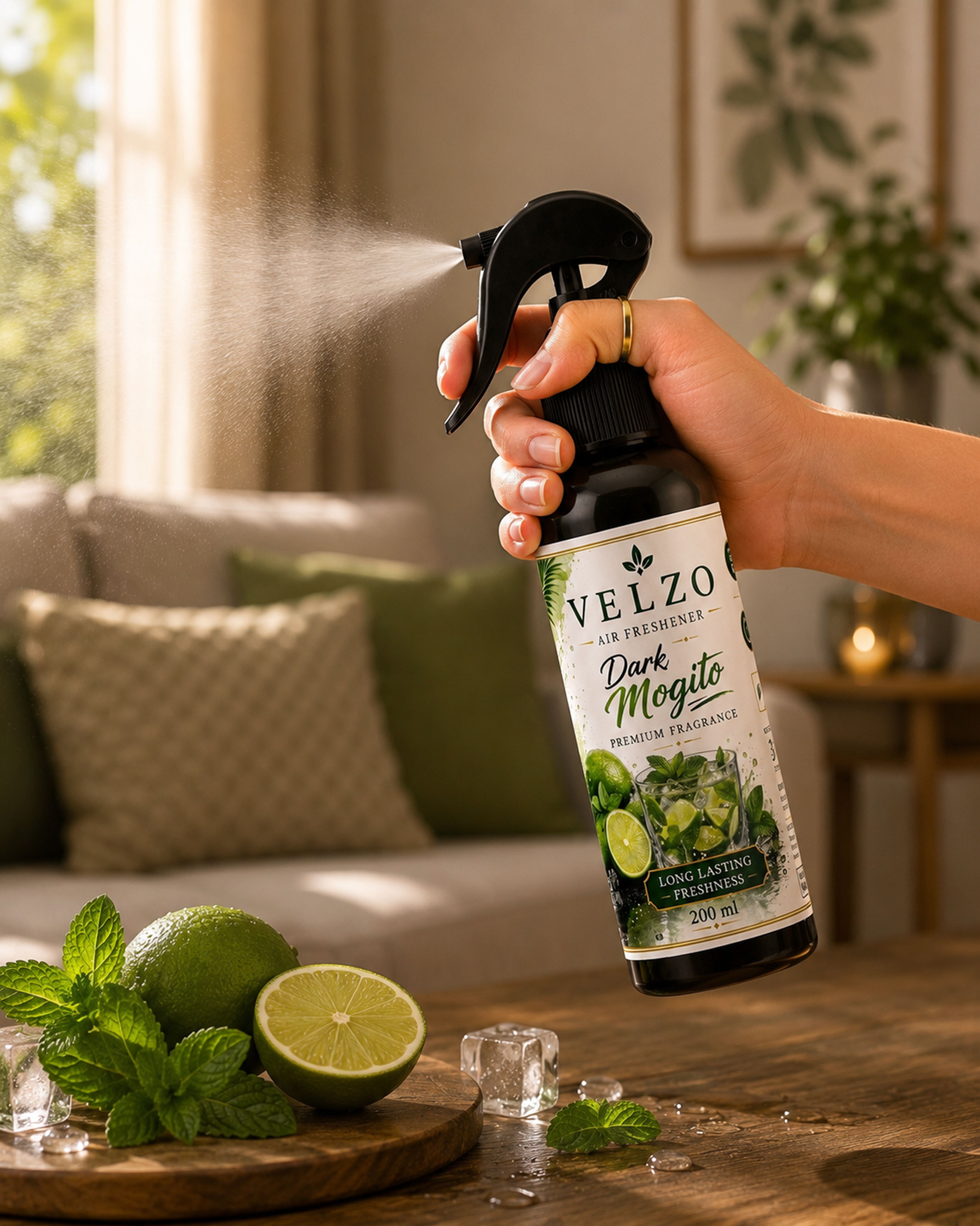 velzo Dark mojito Spray Dark mojito Air Freshner For Room, Bathroom, Car, Hotel-picture-15
