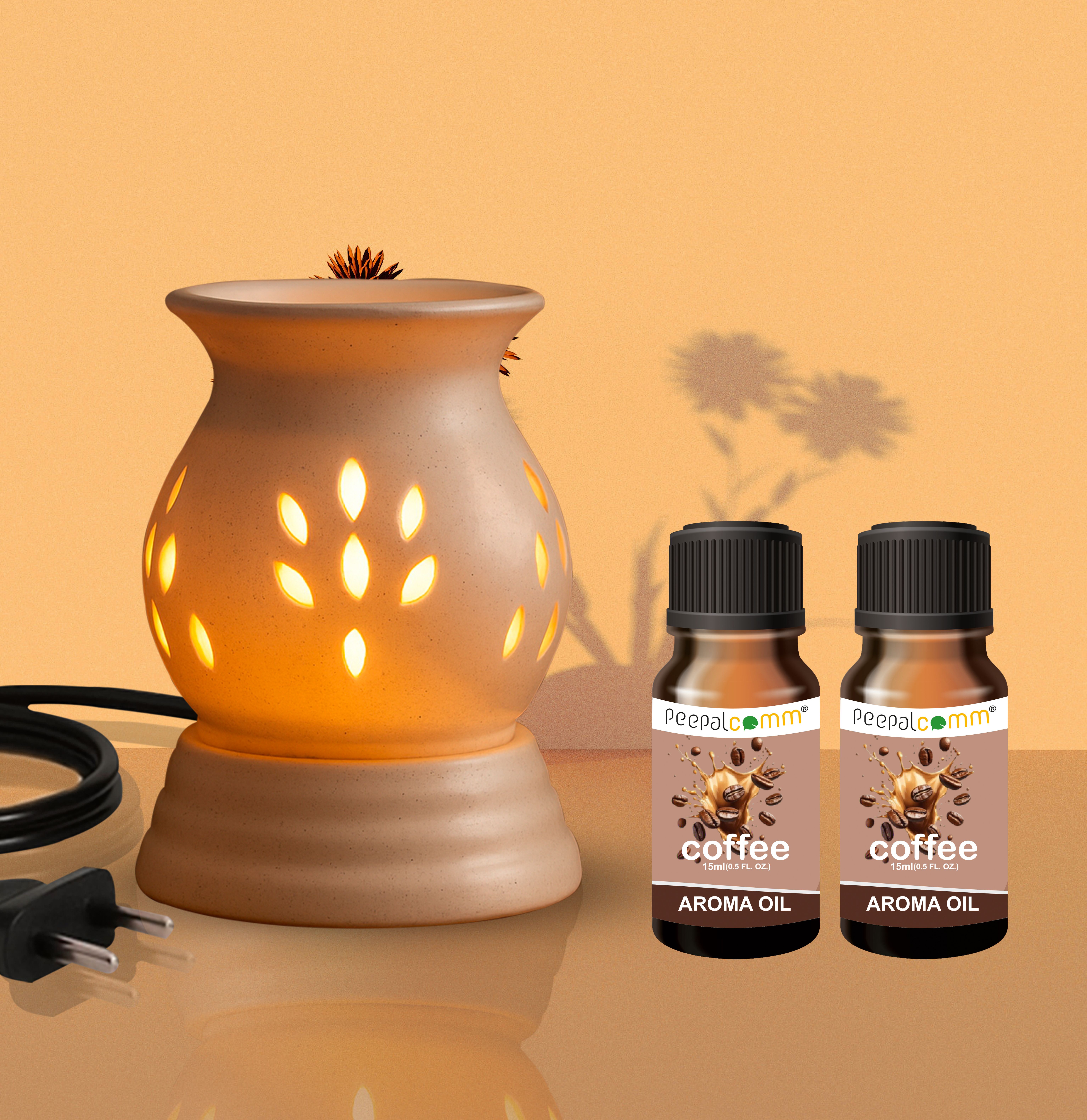 peepalcomm White Ceramic Aroma Oil Electric Diffuser, Burner, Night lamp Aroma Oil-picture-40