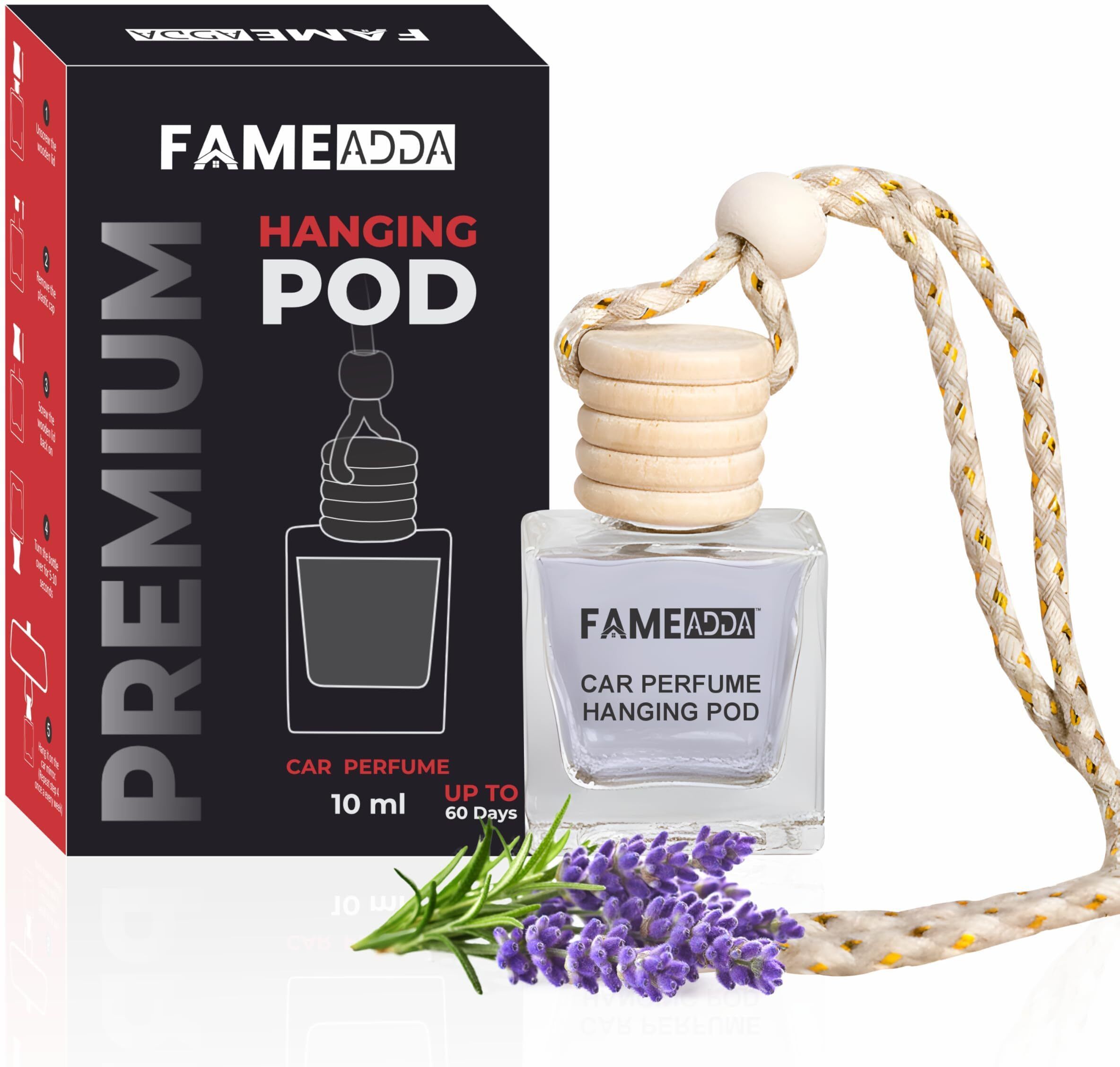 10 Ml Lavender Car Freshener Diffuser | Luxury Car Air Freshener | Refill Car Hanging Perfume | Long Lasting Car Fragrance | Premium Car Freshener Hanging Pod | Car Perfume for All Car Interior Accessories-image-30
