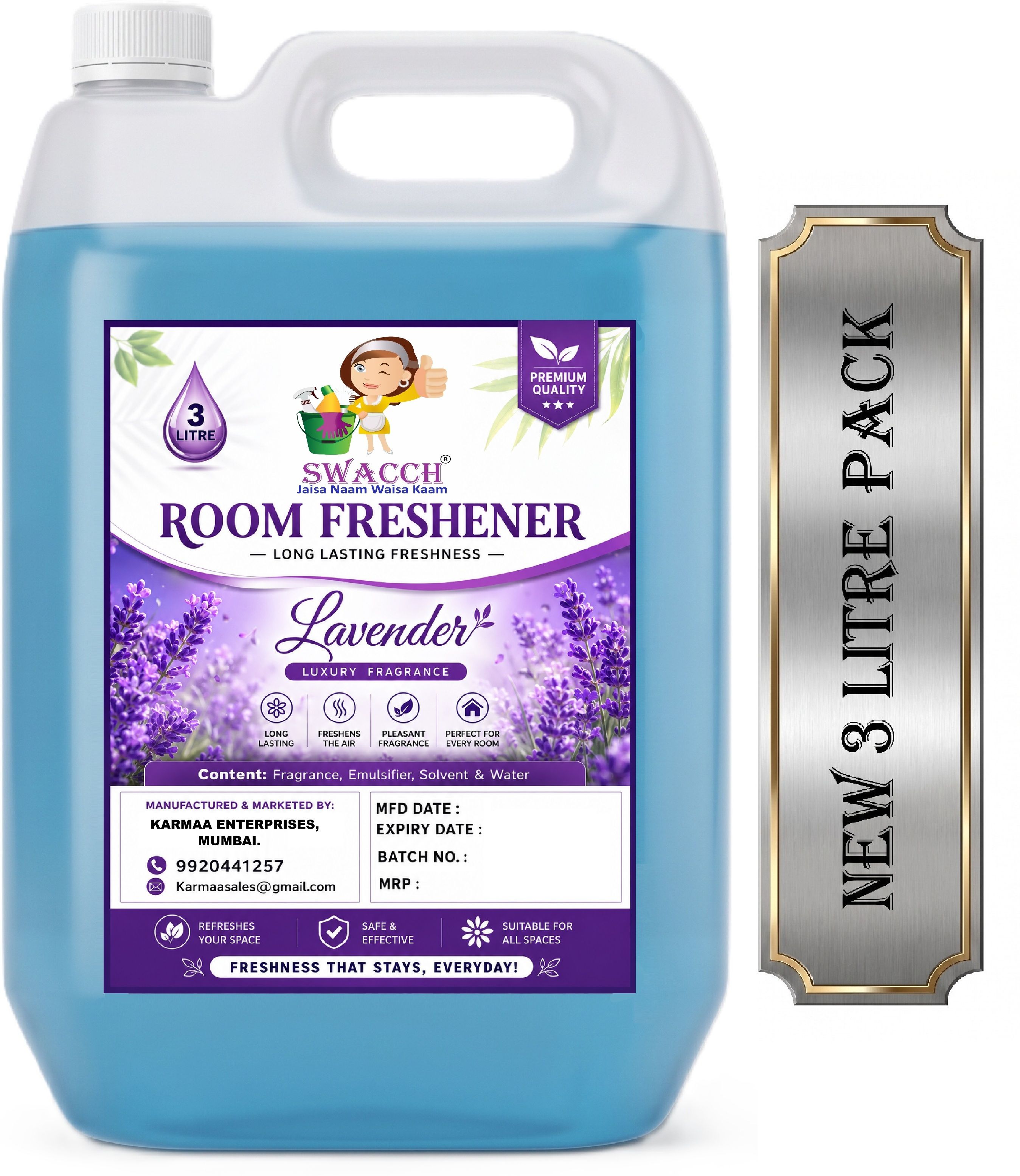swacch Lavender Refill Room Freshner For Home, Car & Wash Room, Instant Refreshing Fragrance I Ready to use I Water Based-picture-42