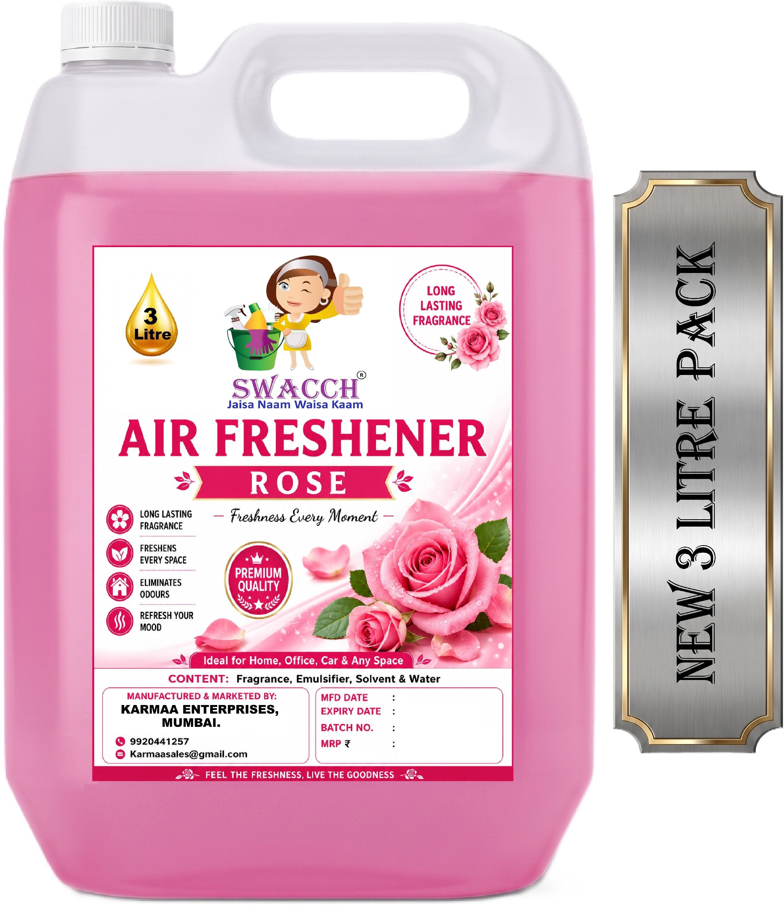 swacch Rose Refill Air Freshner Rose I Air Freshner For Home , Hotels I Work Space & Office Ready to use-picture-28