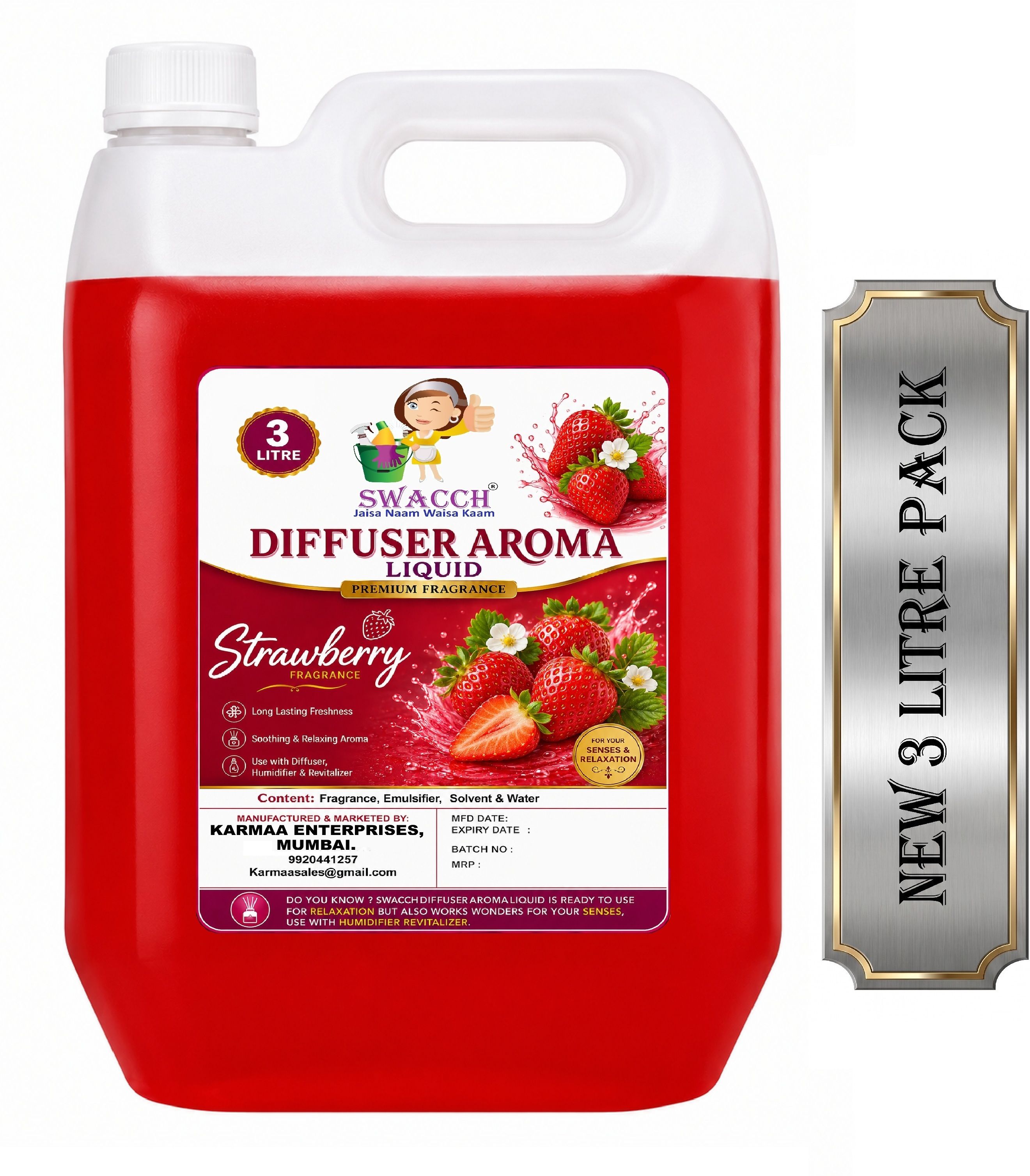 Strawberry Diffuser Aroma Liquid Ready to use I Home Fragrance I Best For Aromatherapy I Water Based-image-25